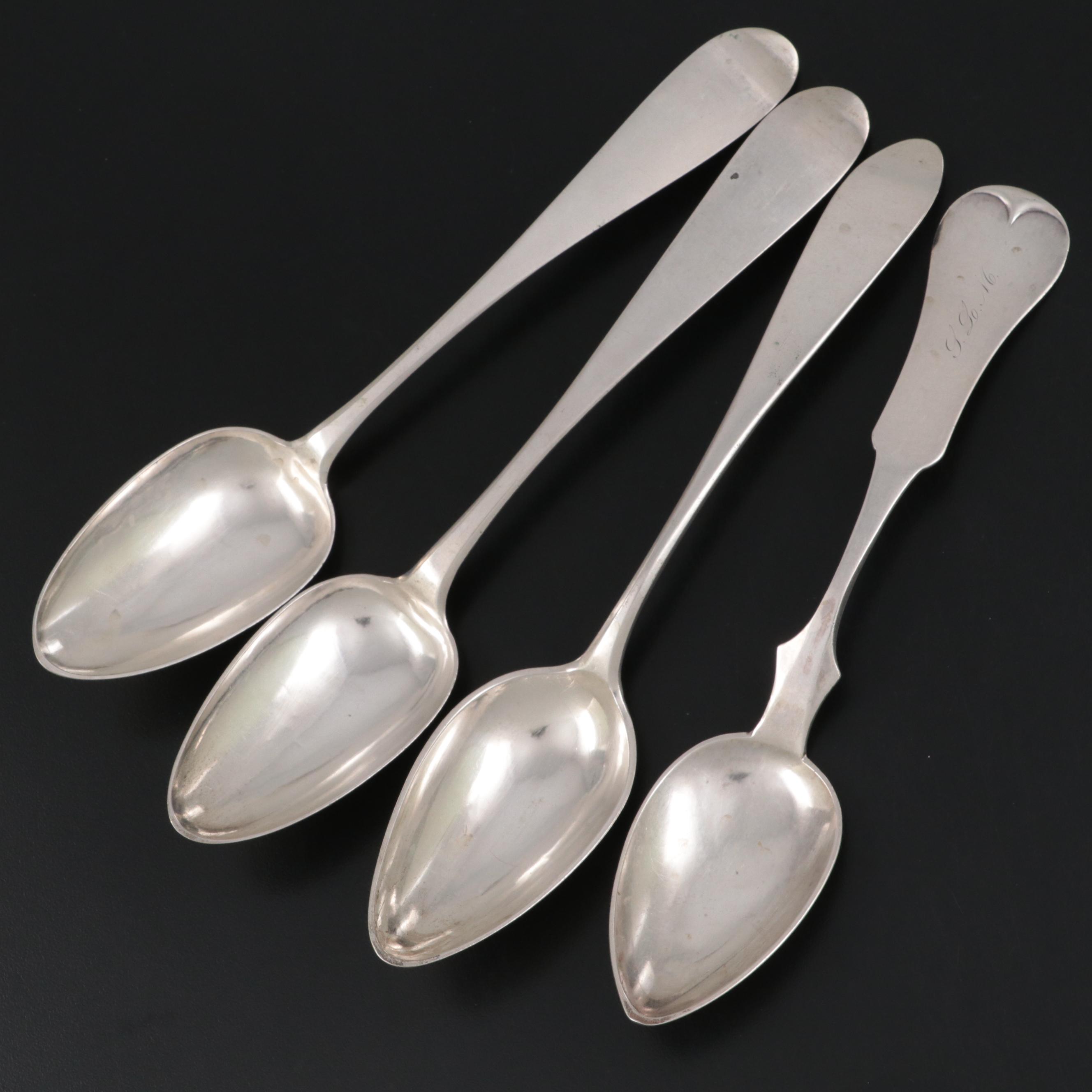 American Coins Silver Spoons, 19th Century