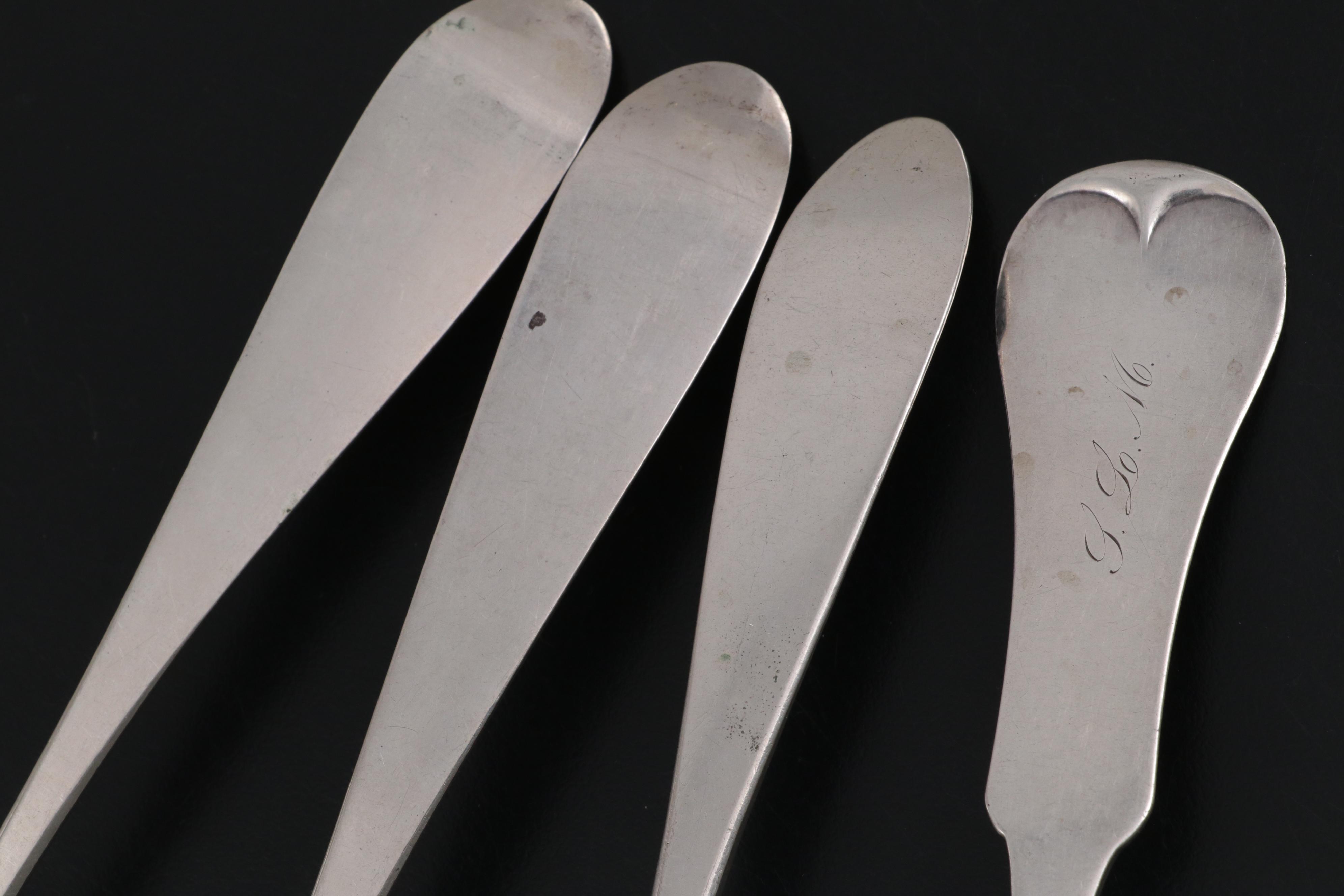 American Coins Silver Spoons, 19th Century