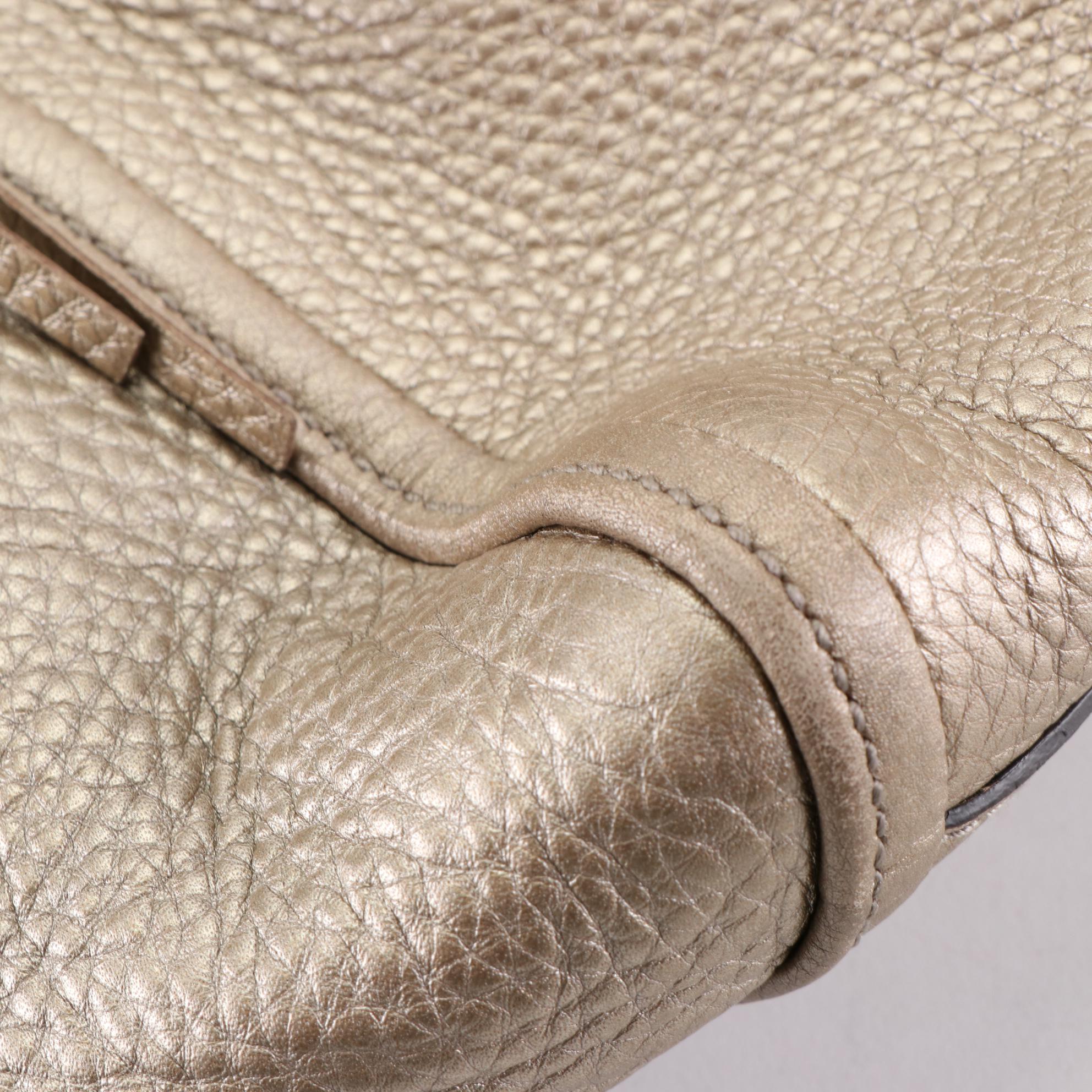 Gucci Soho Metallic Leather Handbag with Tassel