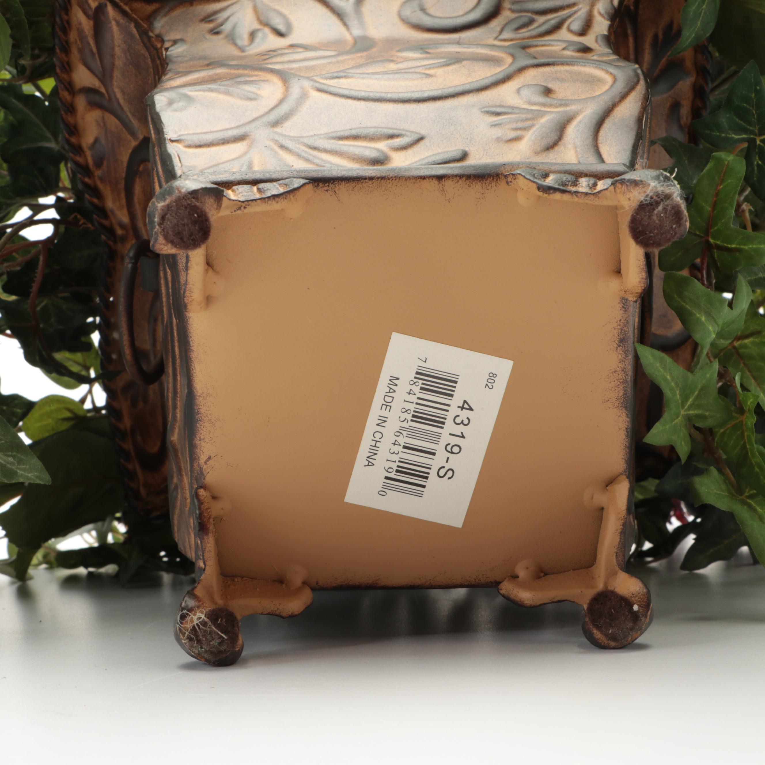 Artificial Greenery in Planters and Other Faux Plant Arrangements