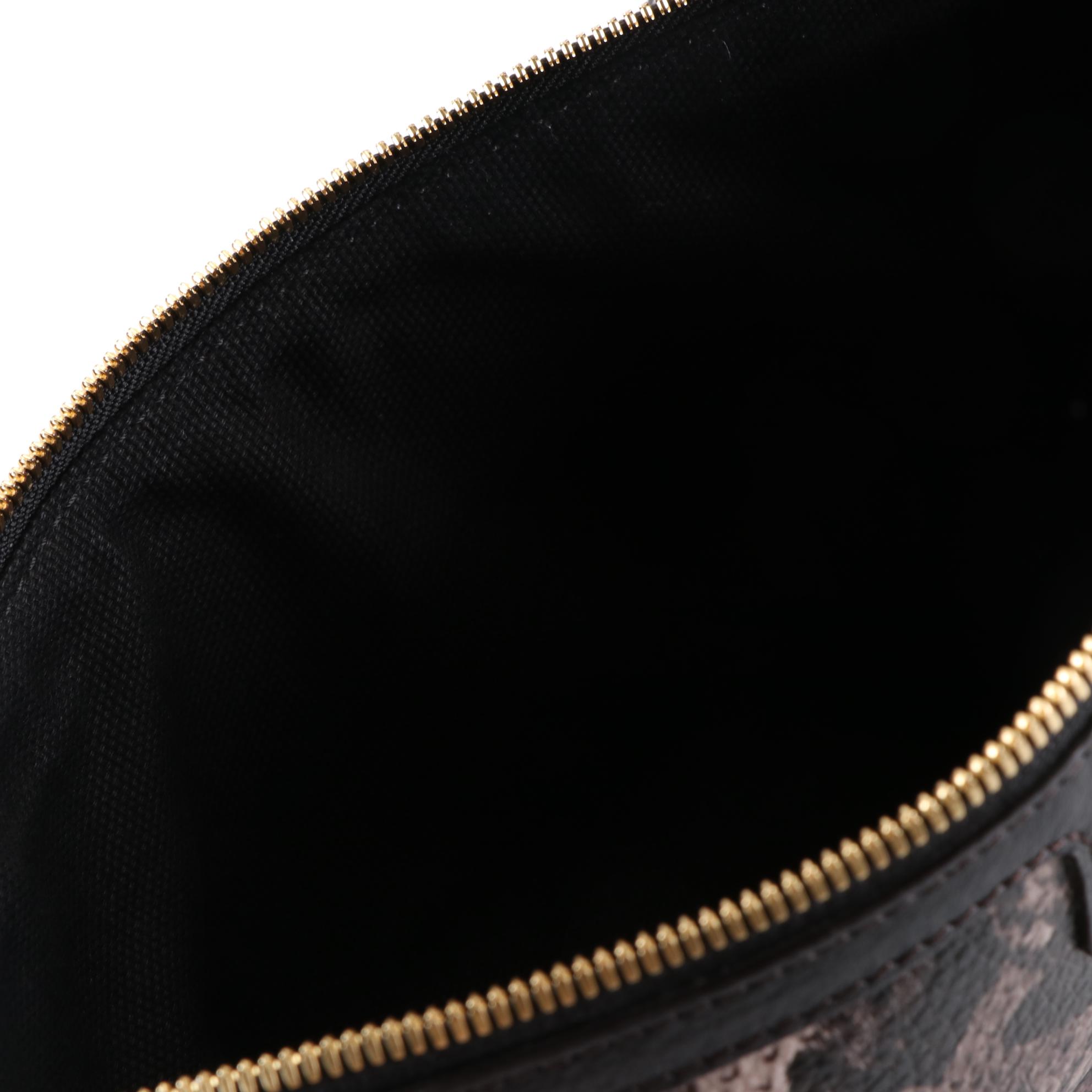 MCM Snake Effect Animal Print Leather Shoulder Bag