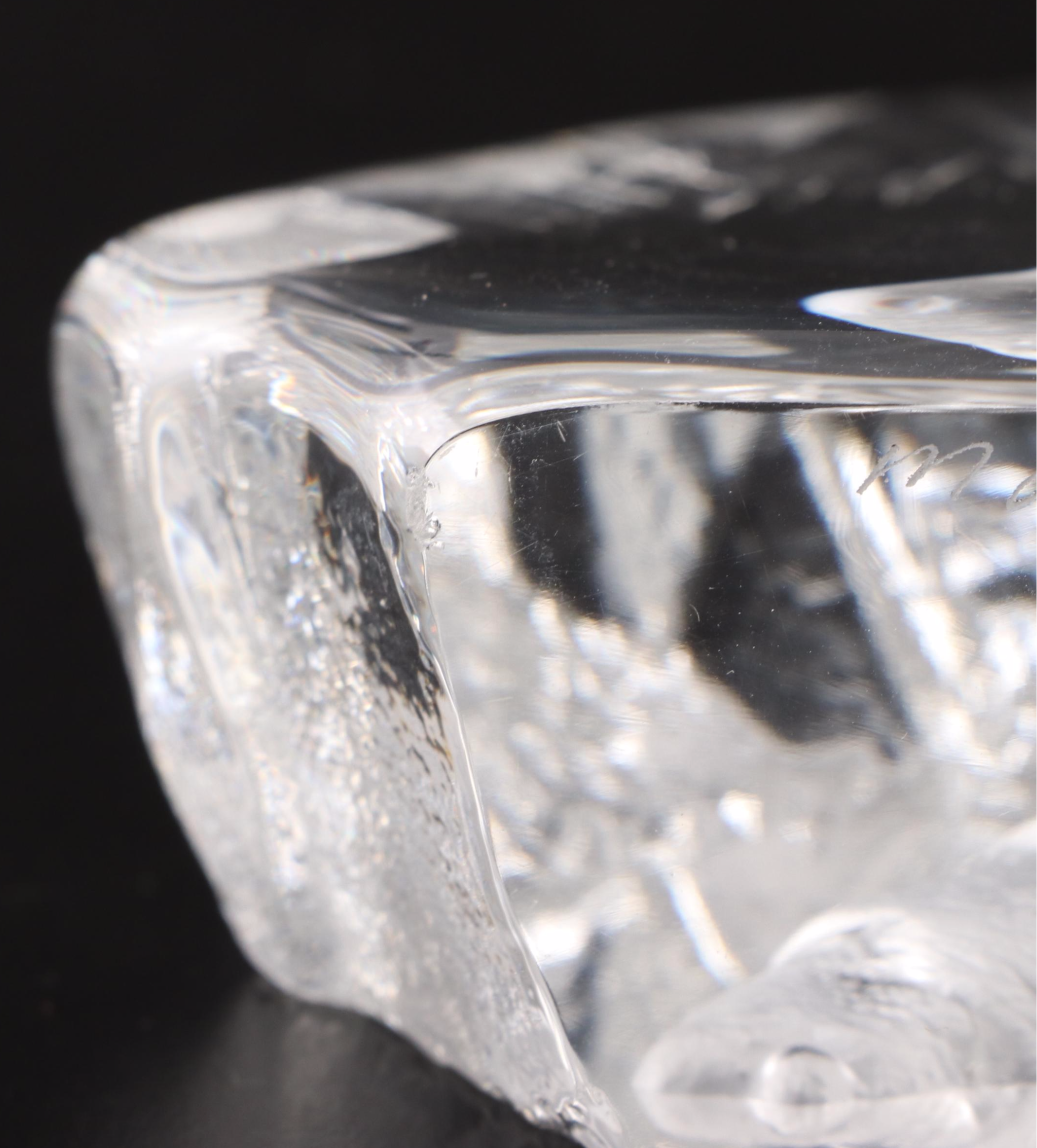 Mats Jonasson for Kosta Art Glass Polar Bear Paperweights