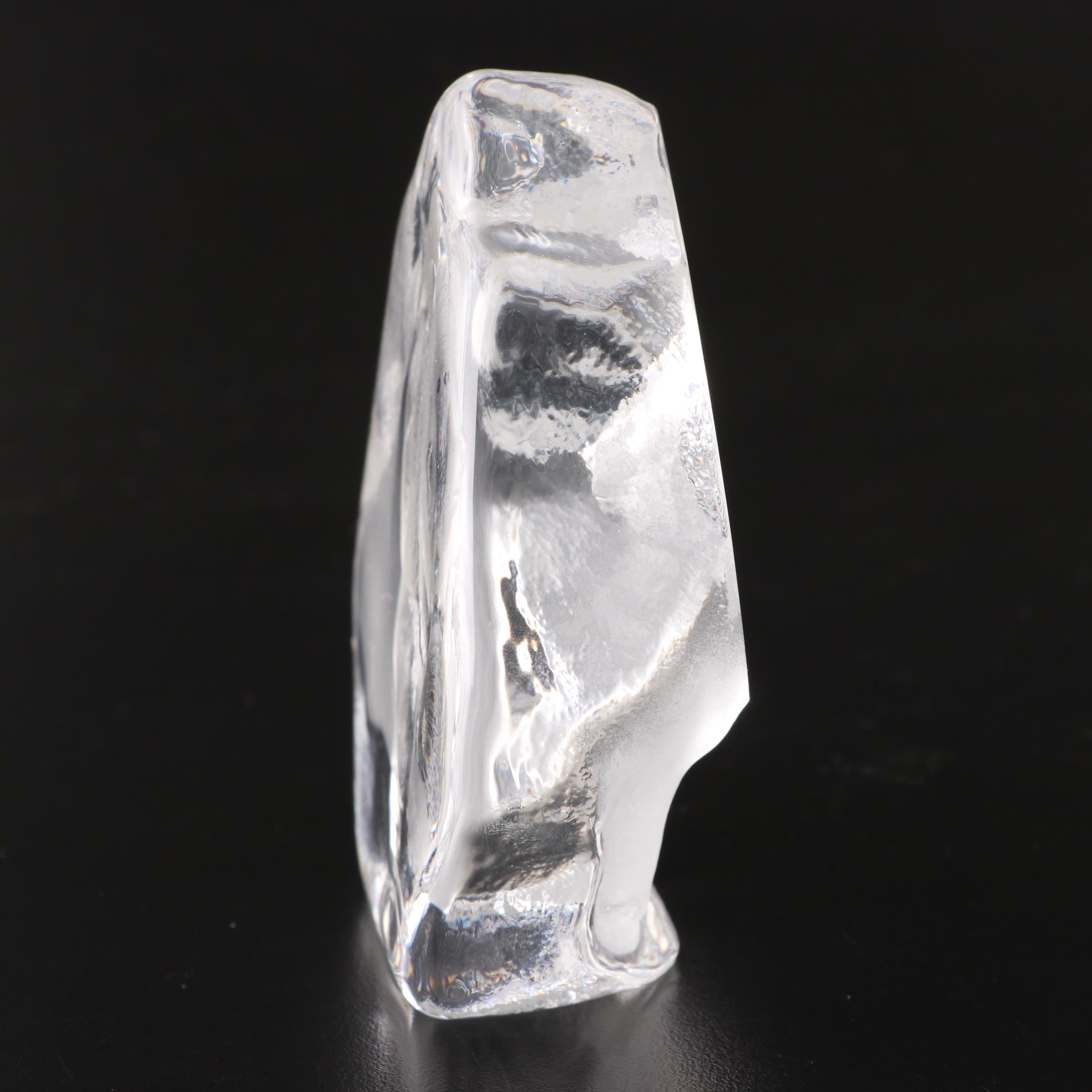 Mats Jonasson for Kosta Art Glass Polar Bear Paperweights