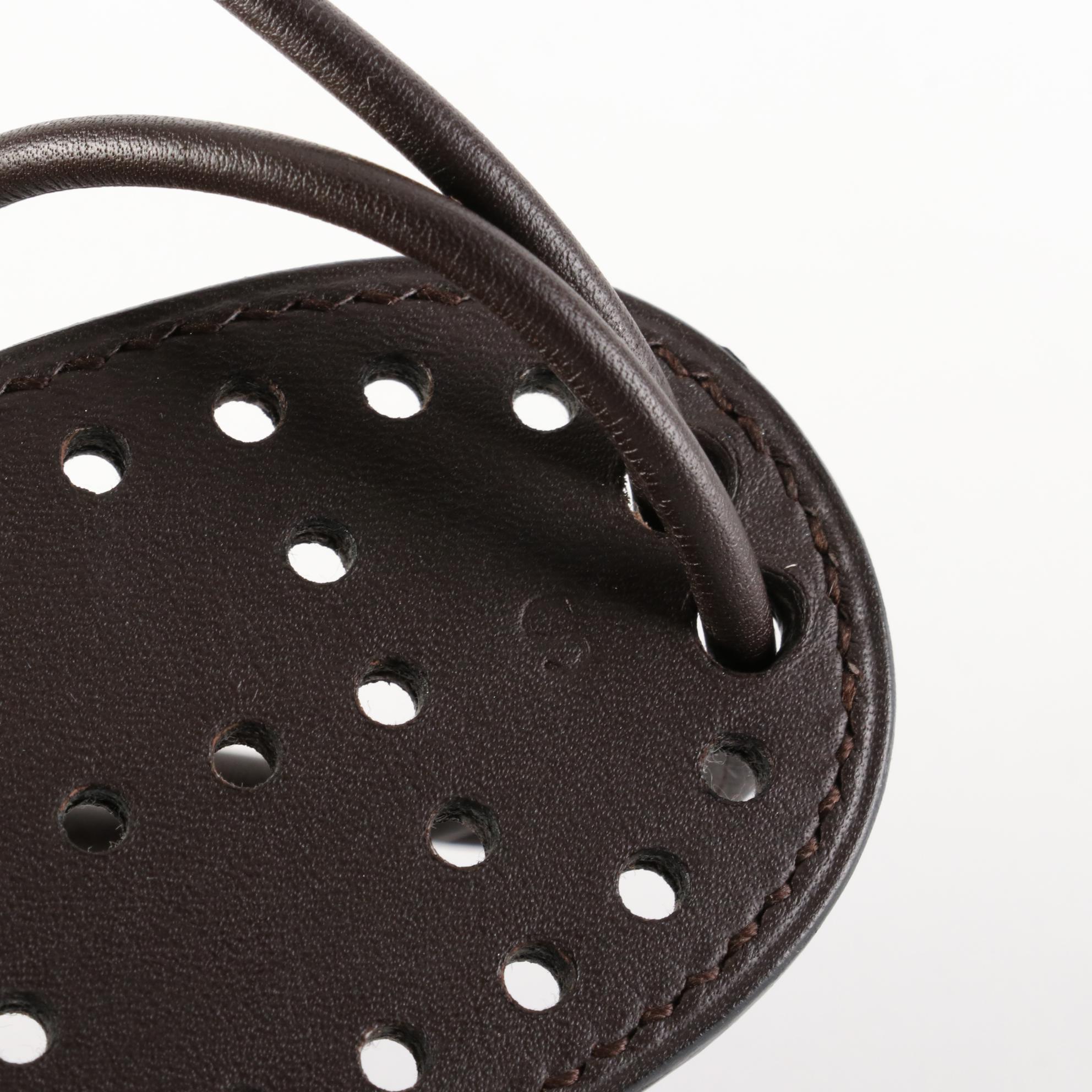 Hermès Mirage H Tie Belt in Dark Brown Chamonix Leather