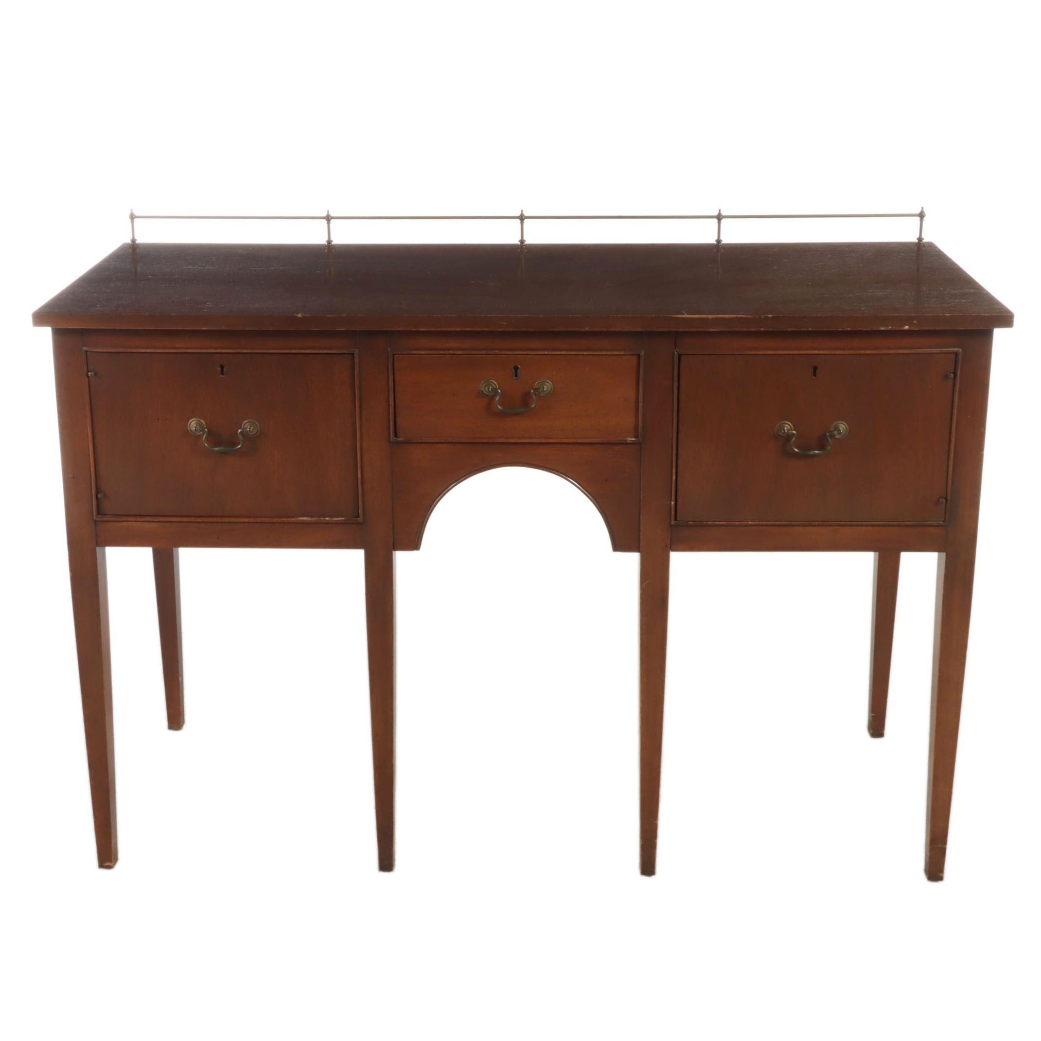 Federal Style Brass-Mounted Mahogany Sideboard, Late 20th Century