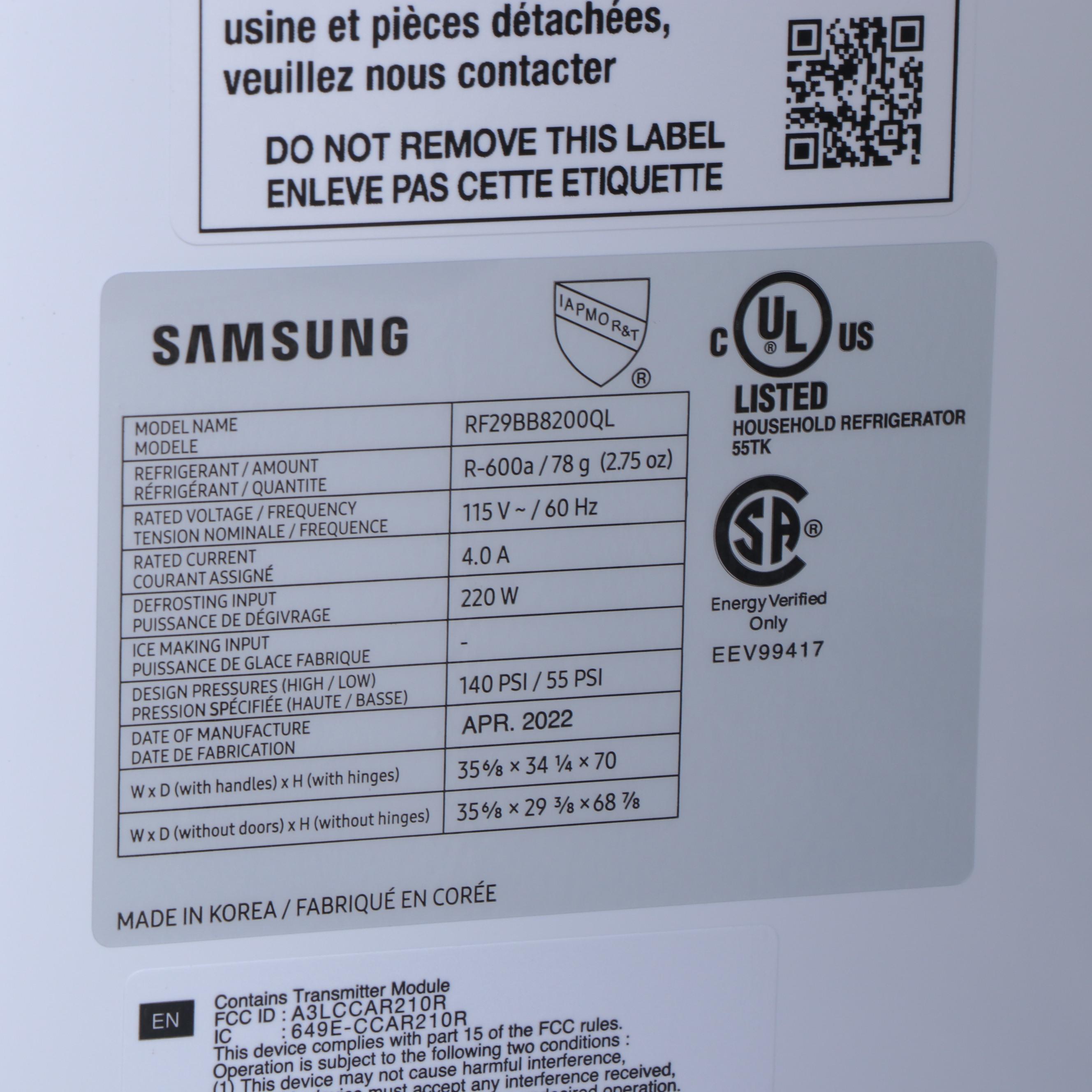 Samsung Bespoke 4-Door French Door Refrigerator with AutoFill Water Pitcher