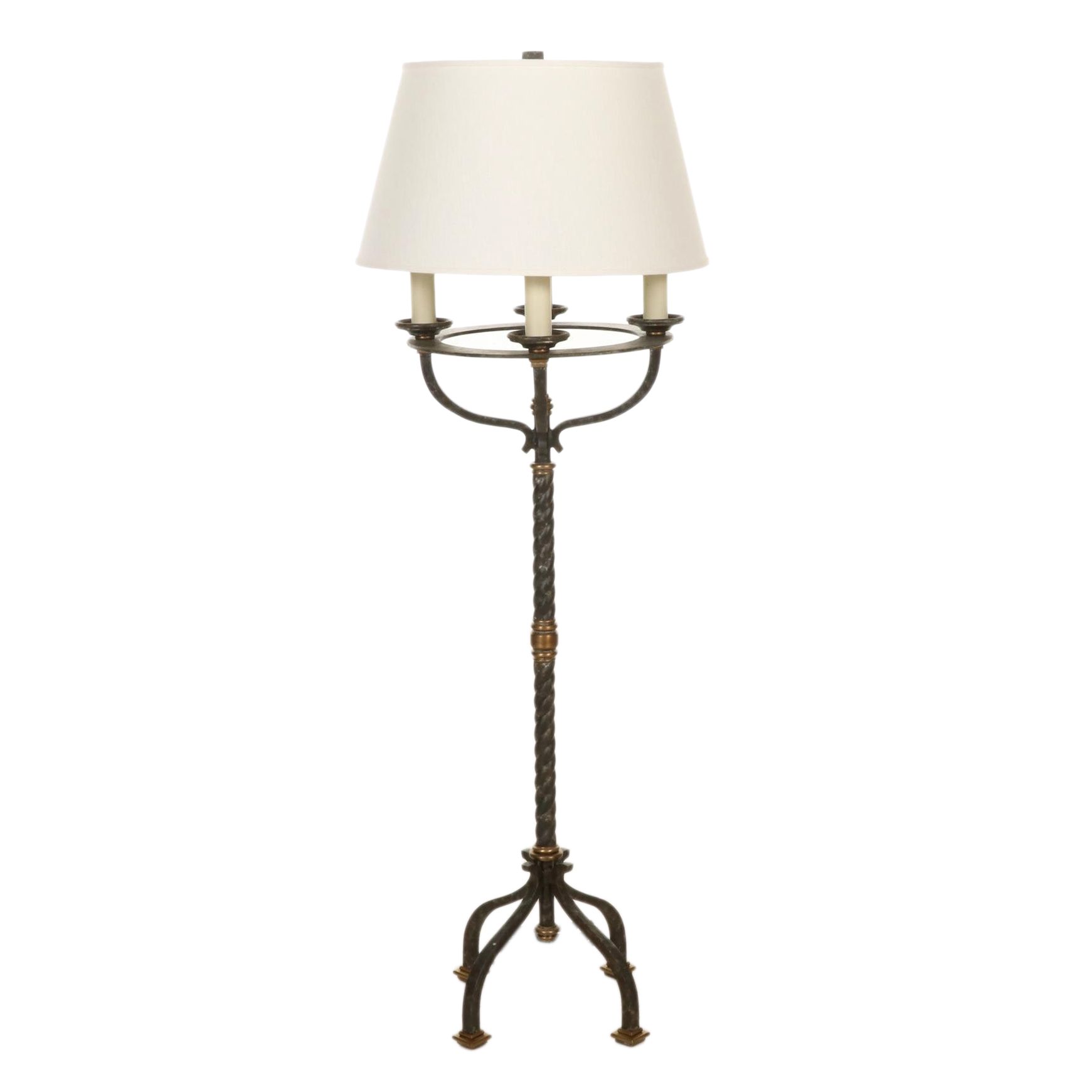 Visual Comfort & Co. Wrought Iron Candelabra Floor Lamp