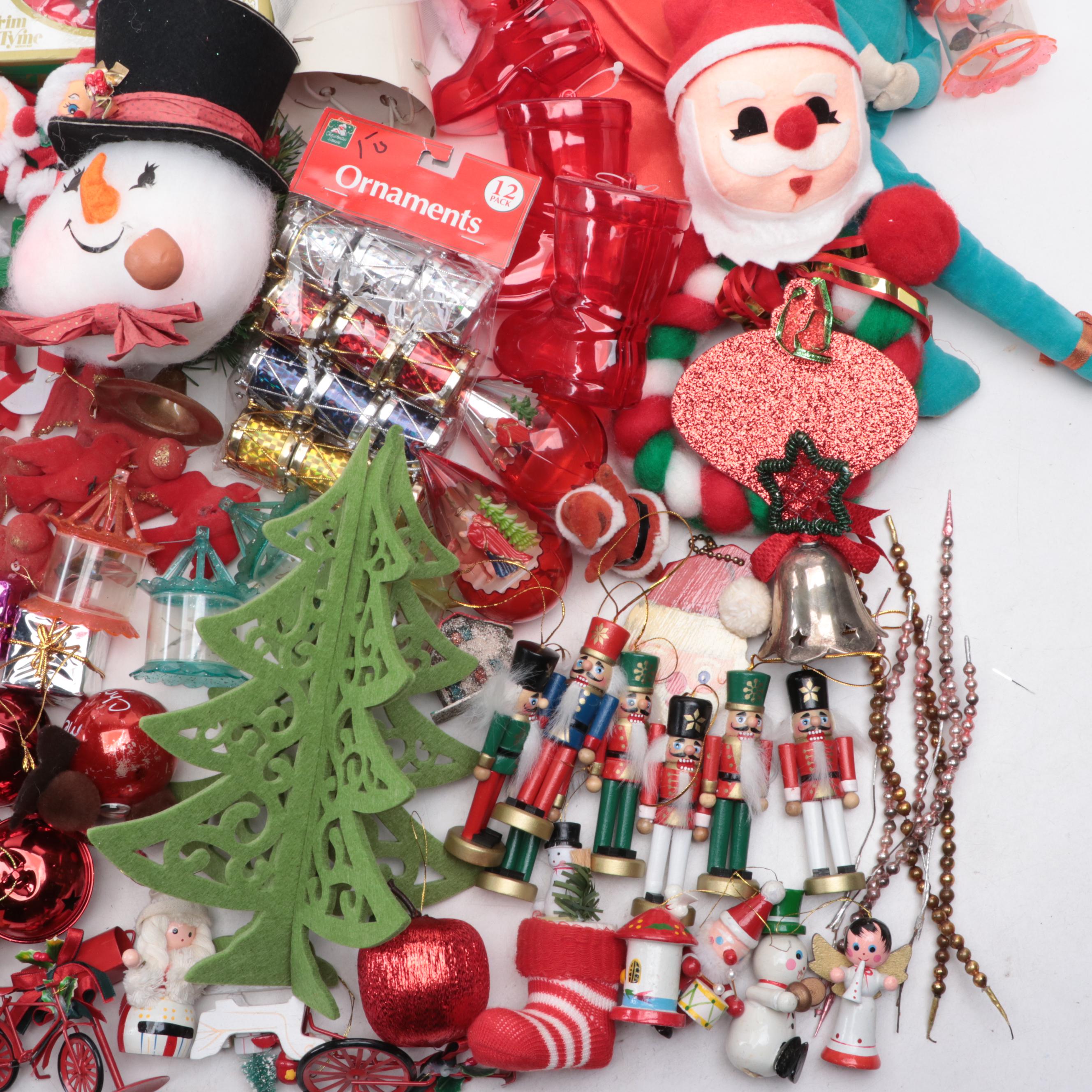 Christmas Ornaments and Table Decor, Late 20th Century