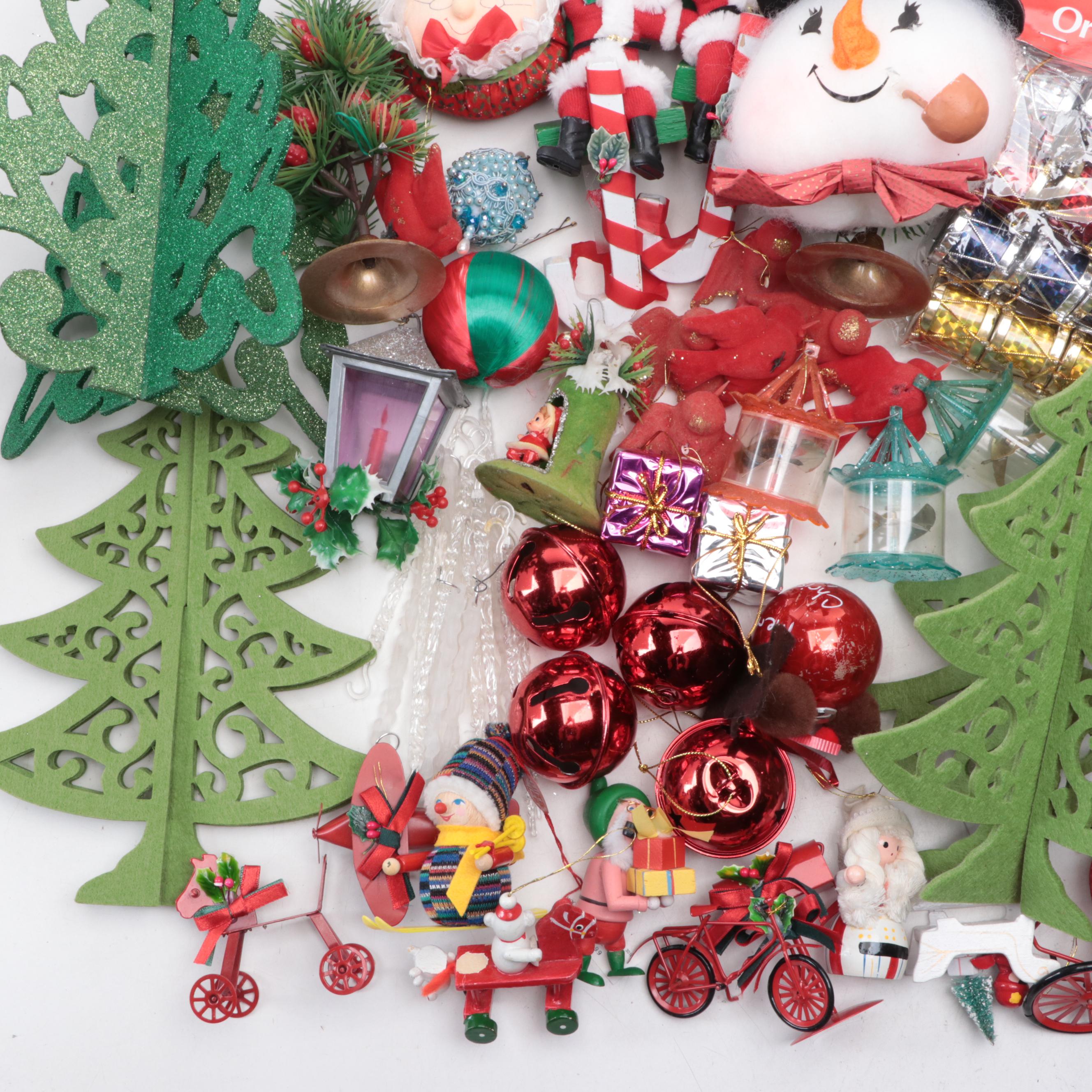 Christmas Ornaments and Table Decor, Late 20th Century