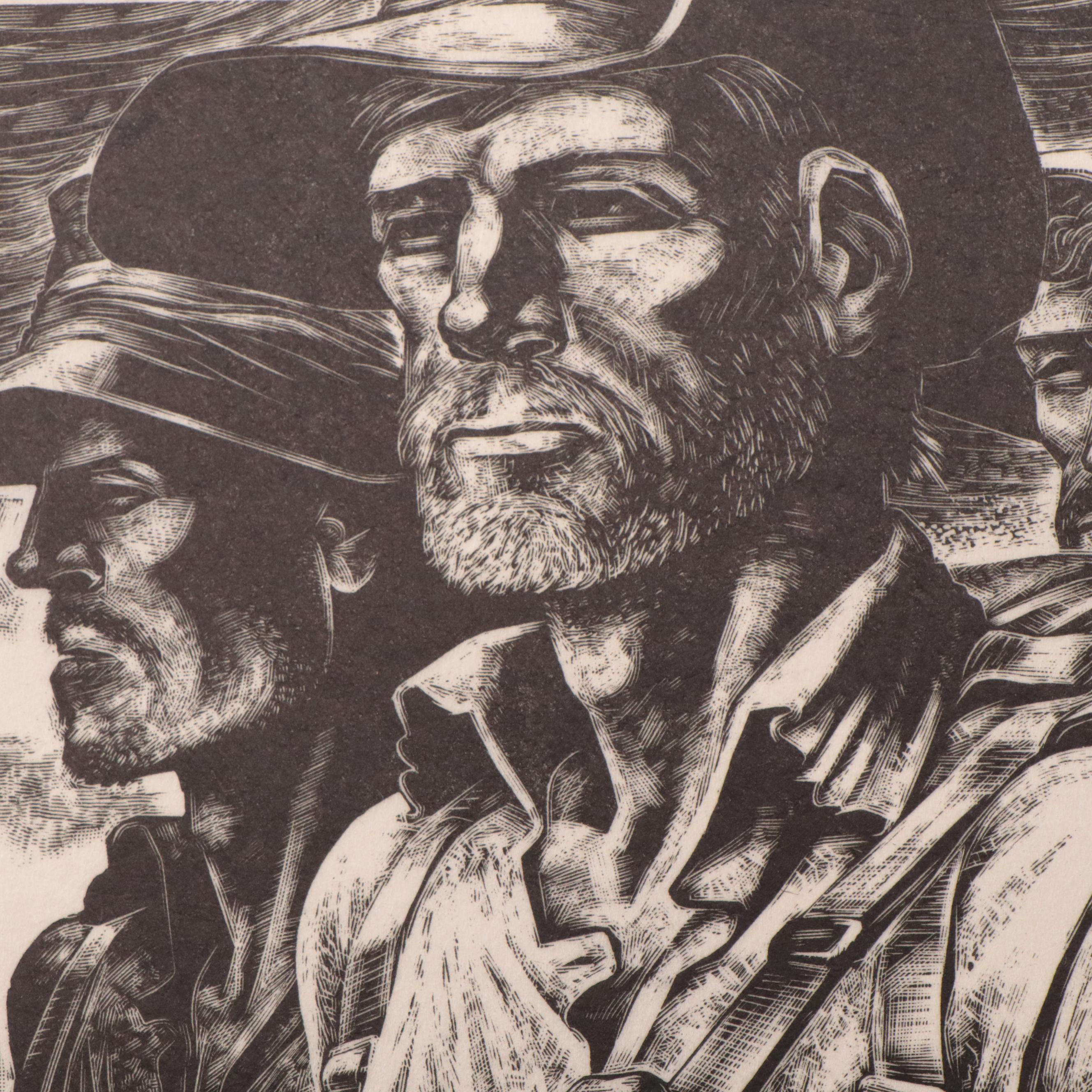 Lynd Ward Wood Engraving of Figures