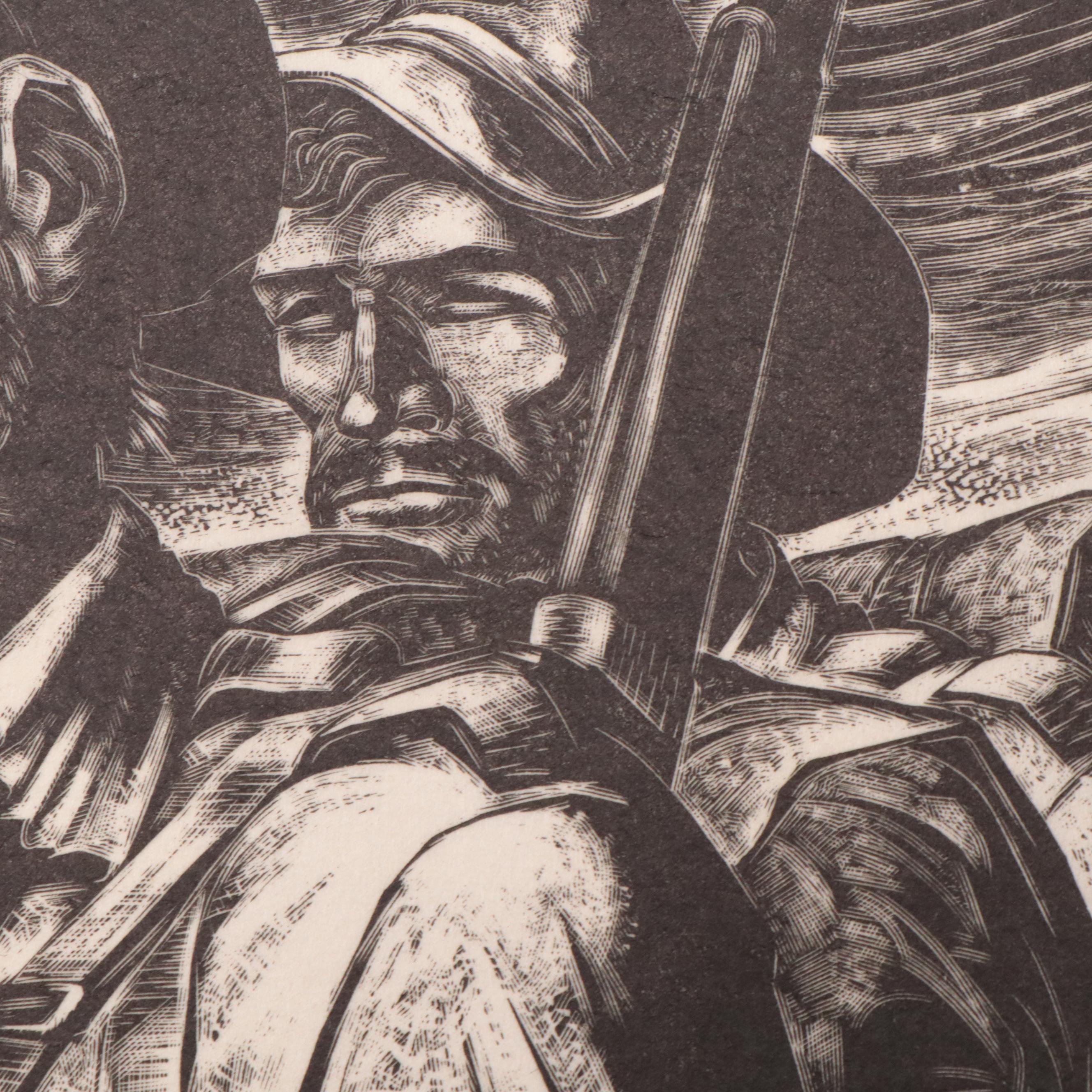 Lynd Ward Wood Engraving of Figures