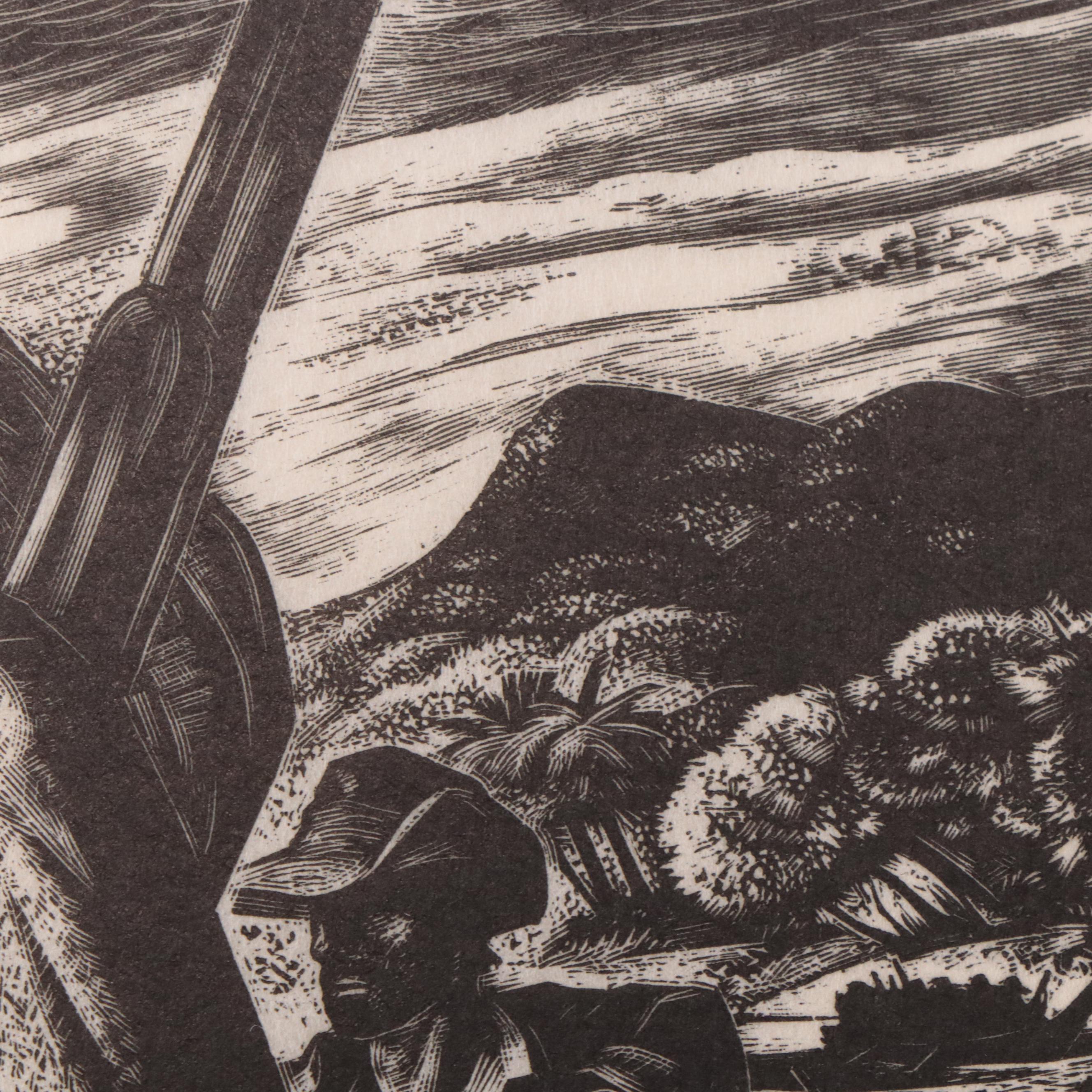 Lynd Ward Wood Engraving of Figures