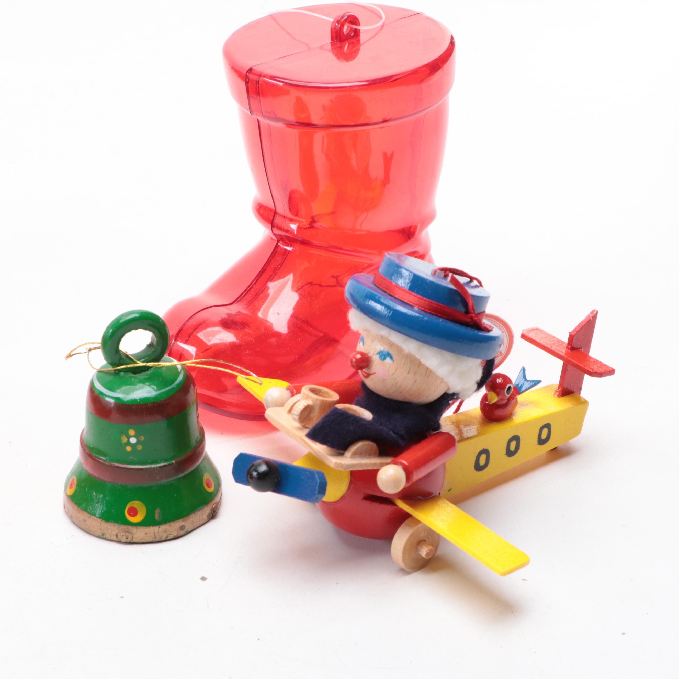 Christmas Ornaments and Table Decor, Late 20th Century