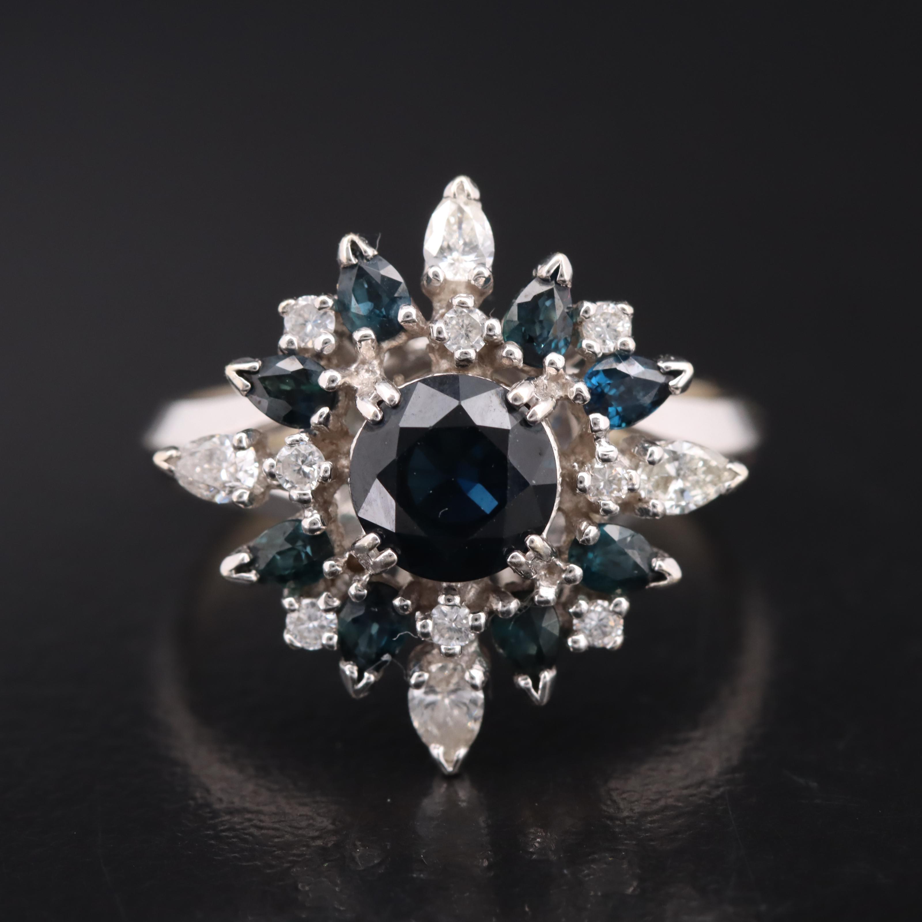 18K Sapphire and Diamond Ring