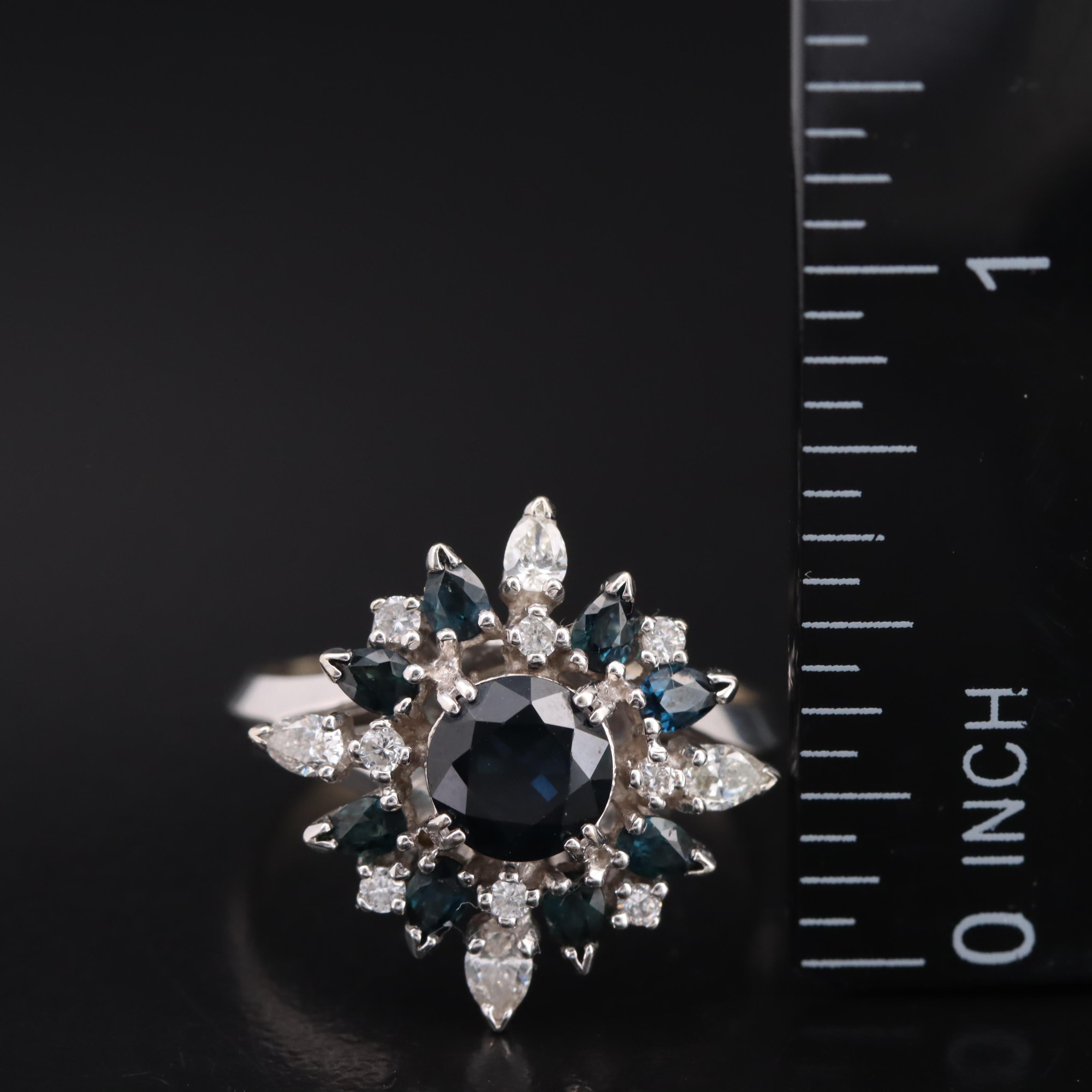 18K Sapphire and Diamond Ring