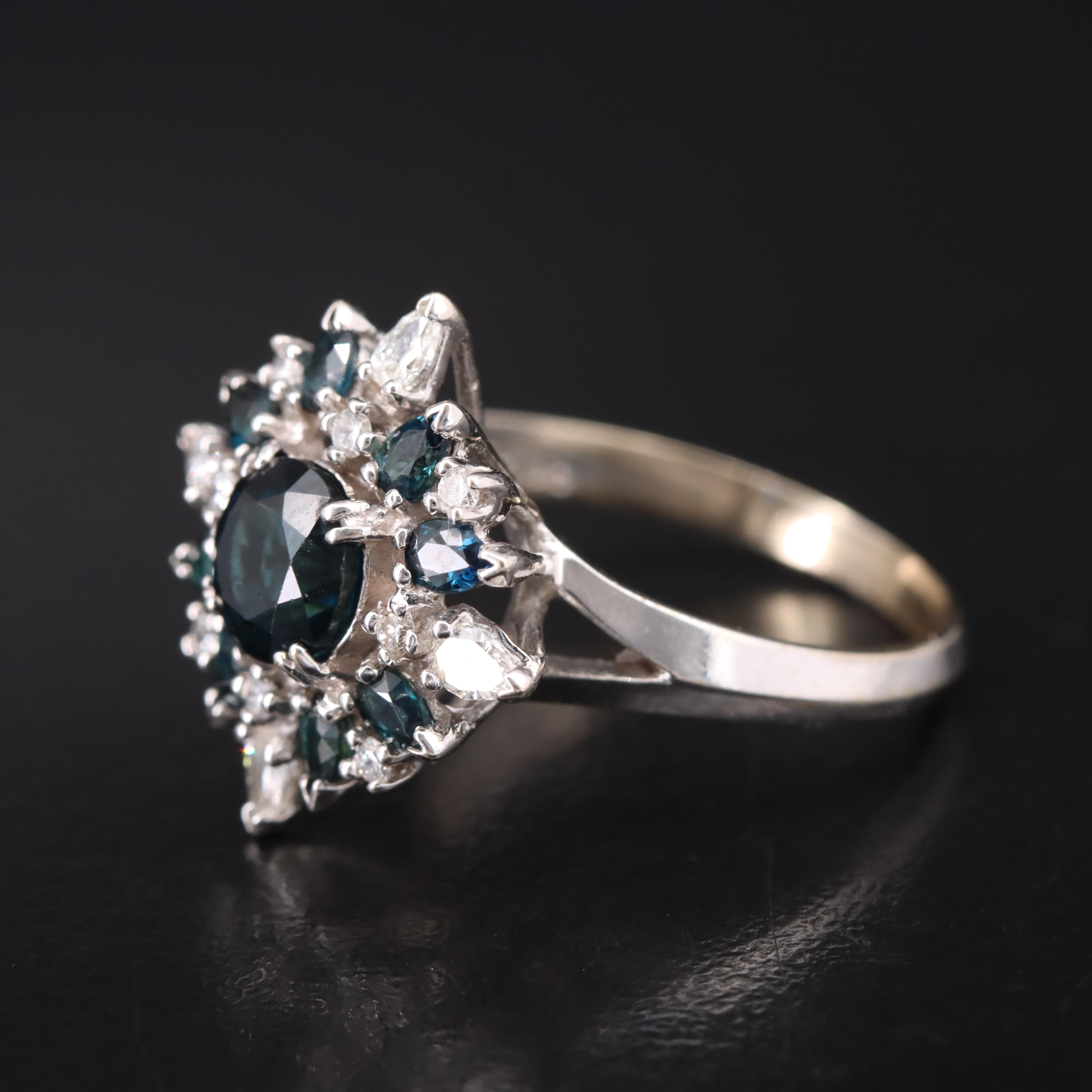 18K Sapphire and Diamond Ring