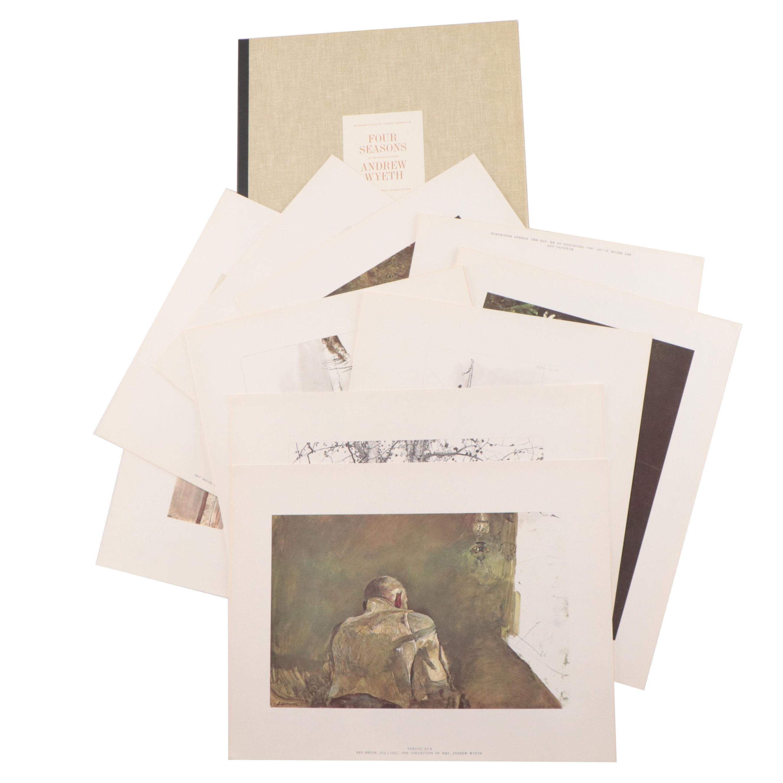 "Four Seasons: 12 Reproductions" Portfolio by Andrew Wyeth, 1963