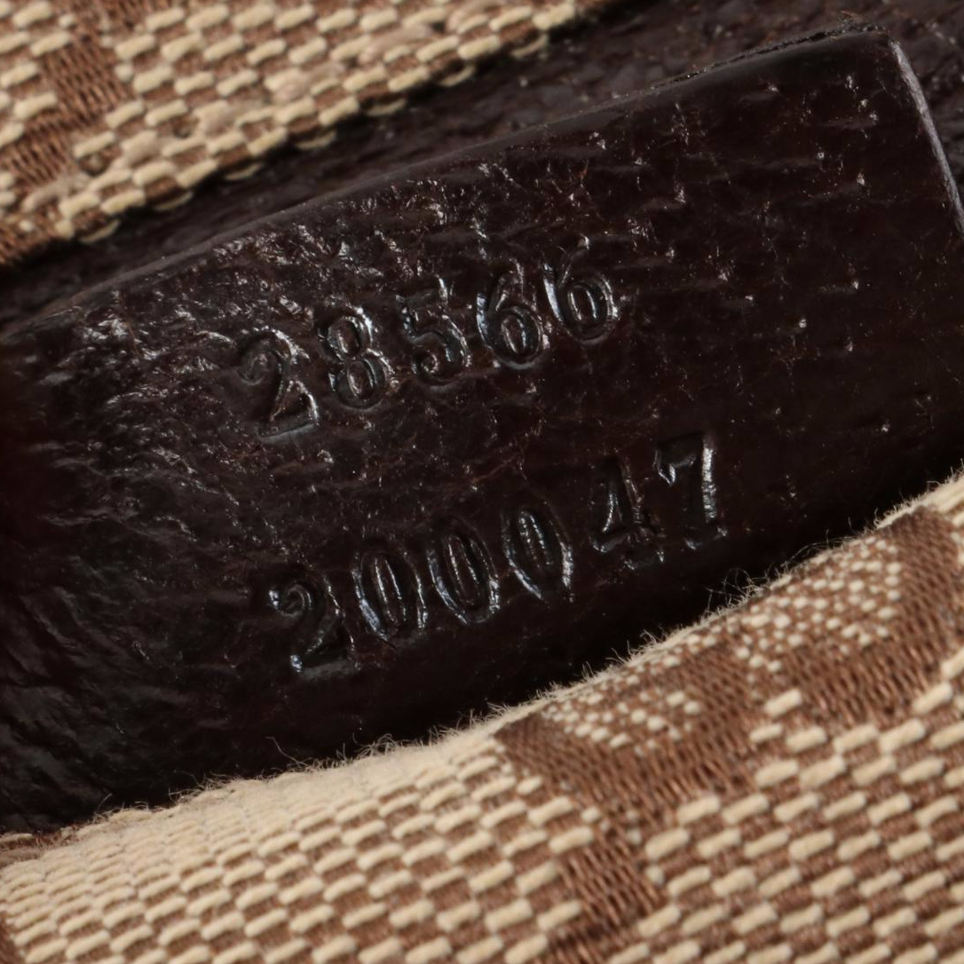 Gucci Web Strap Belt Bag in GG Canvas and Brown Textured Leather