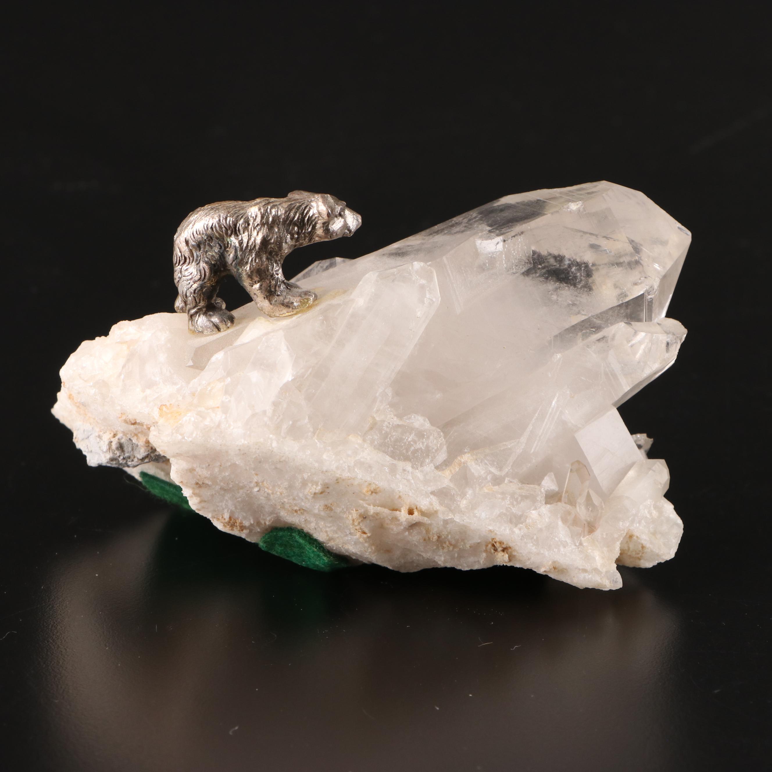 Dorothy Chavez & Yellowhorse Zuni Sterling Bear Fetish, James Carpenter Bears