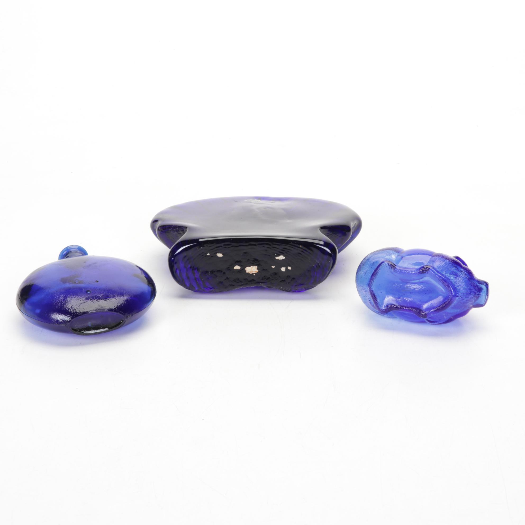 Art Nouveau Style Pulled Feather Vase Pilgrim and Other Glass Tableware