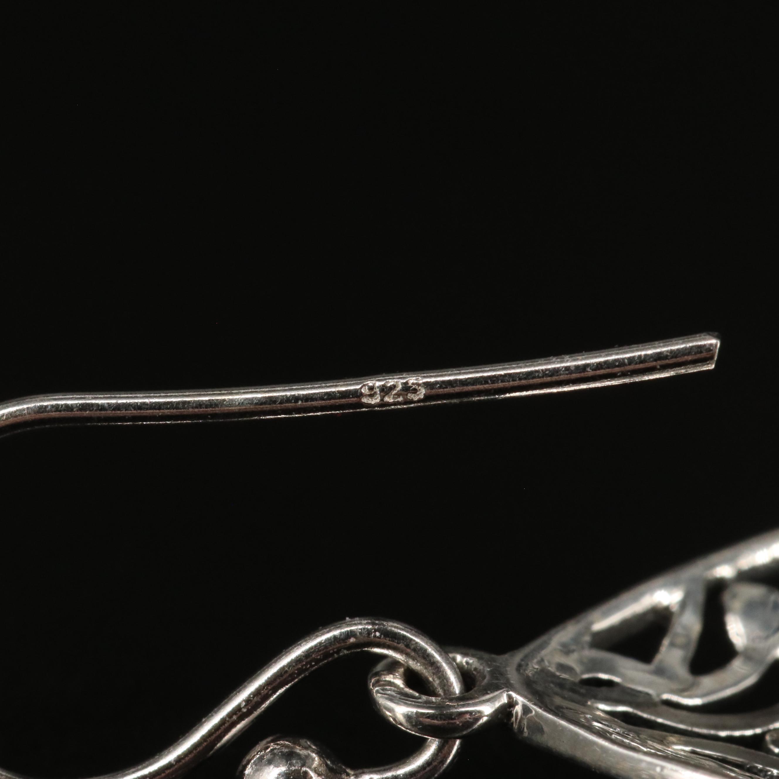 Sterling Citrine Drop Earrings