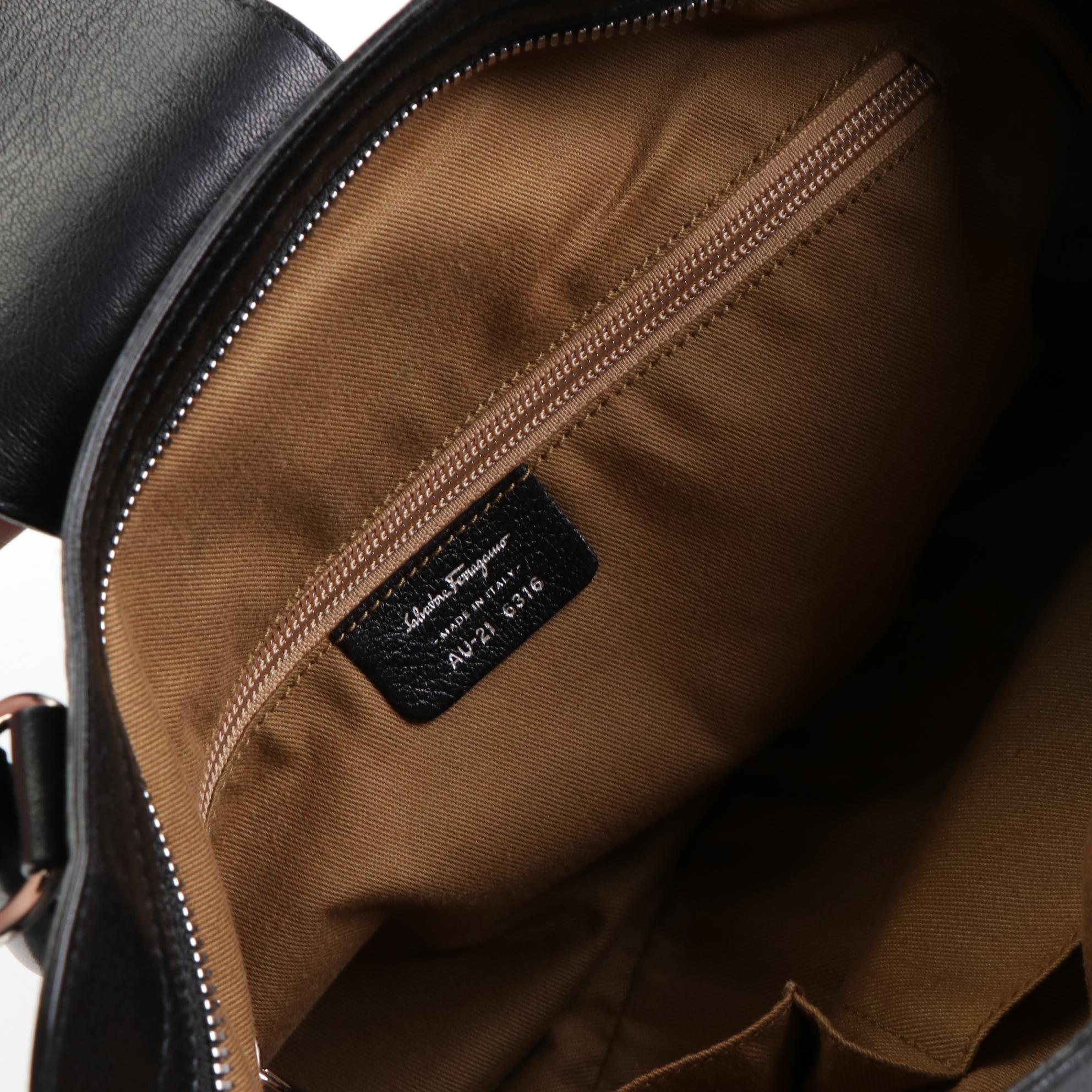 Salvatore Ferragamo Gancini Handbag in Grain Leather