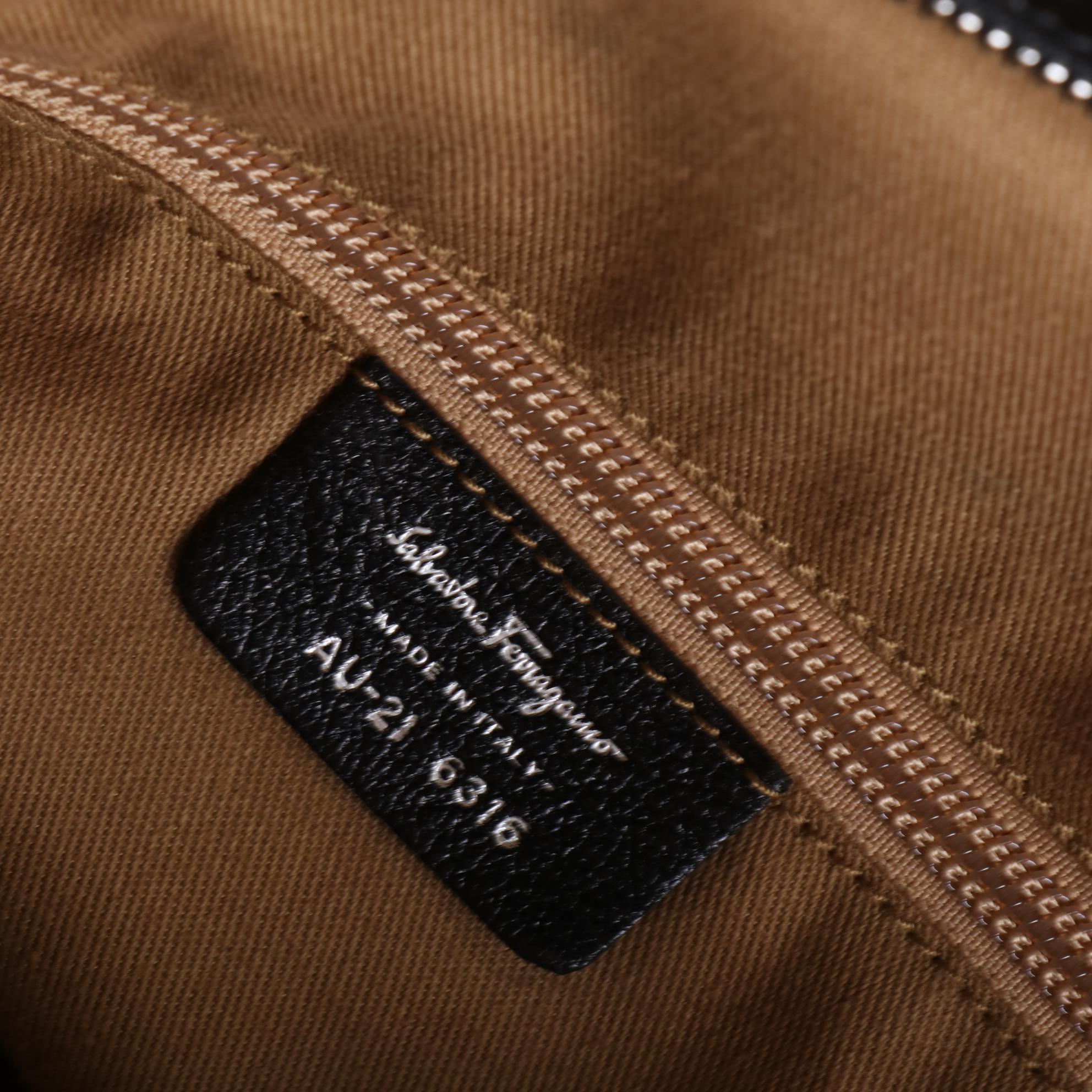 Salvatore Ferragamo Gancini Handbag in Grain Leather