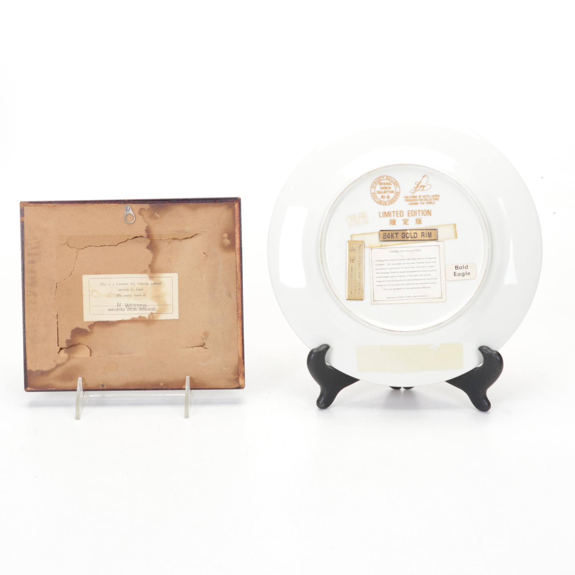 Art Deco Style Bankers Lamp, Roseville Candlestick, Pencil Sharpener and More