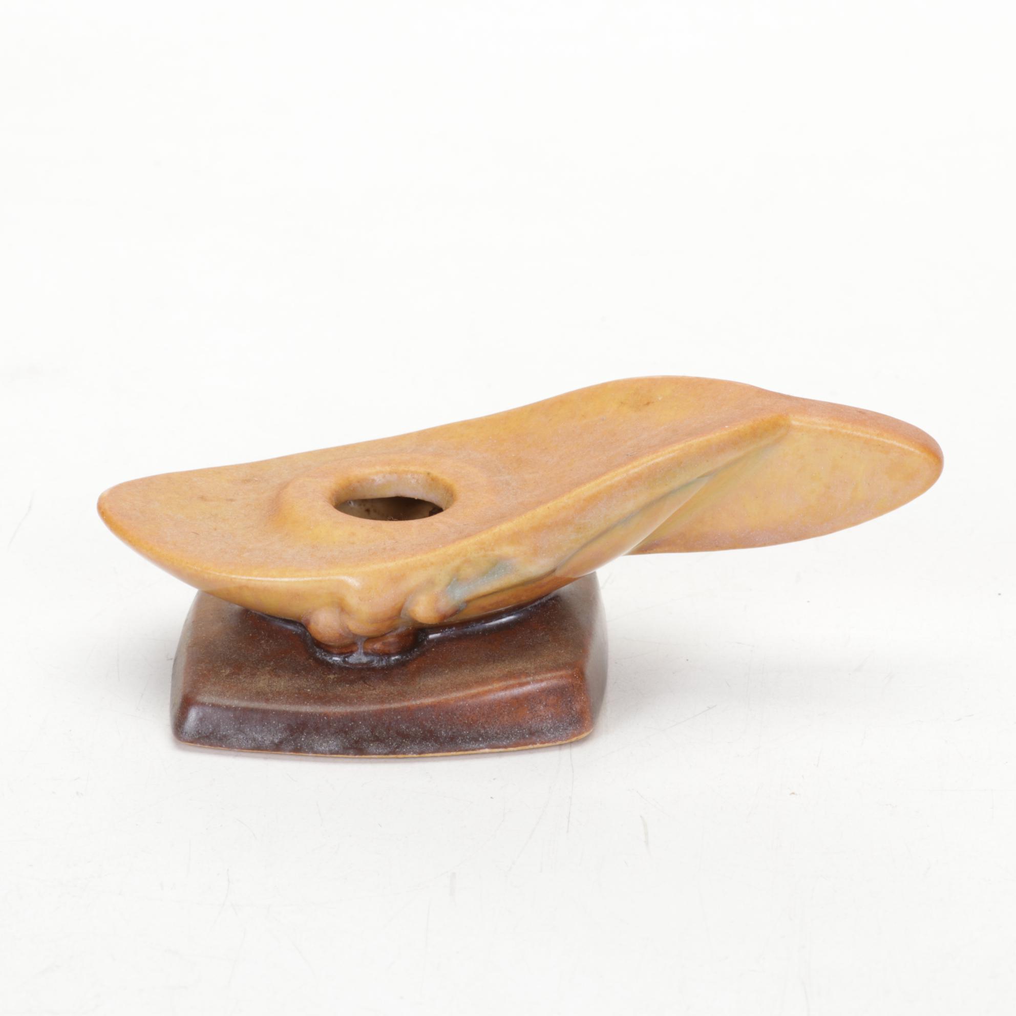 Art Deco Style Bankers Lamp, Roseville Candlestick, Pencil Sharpener and More