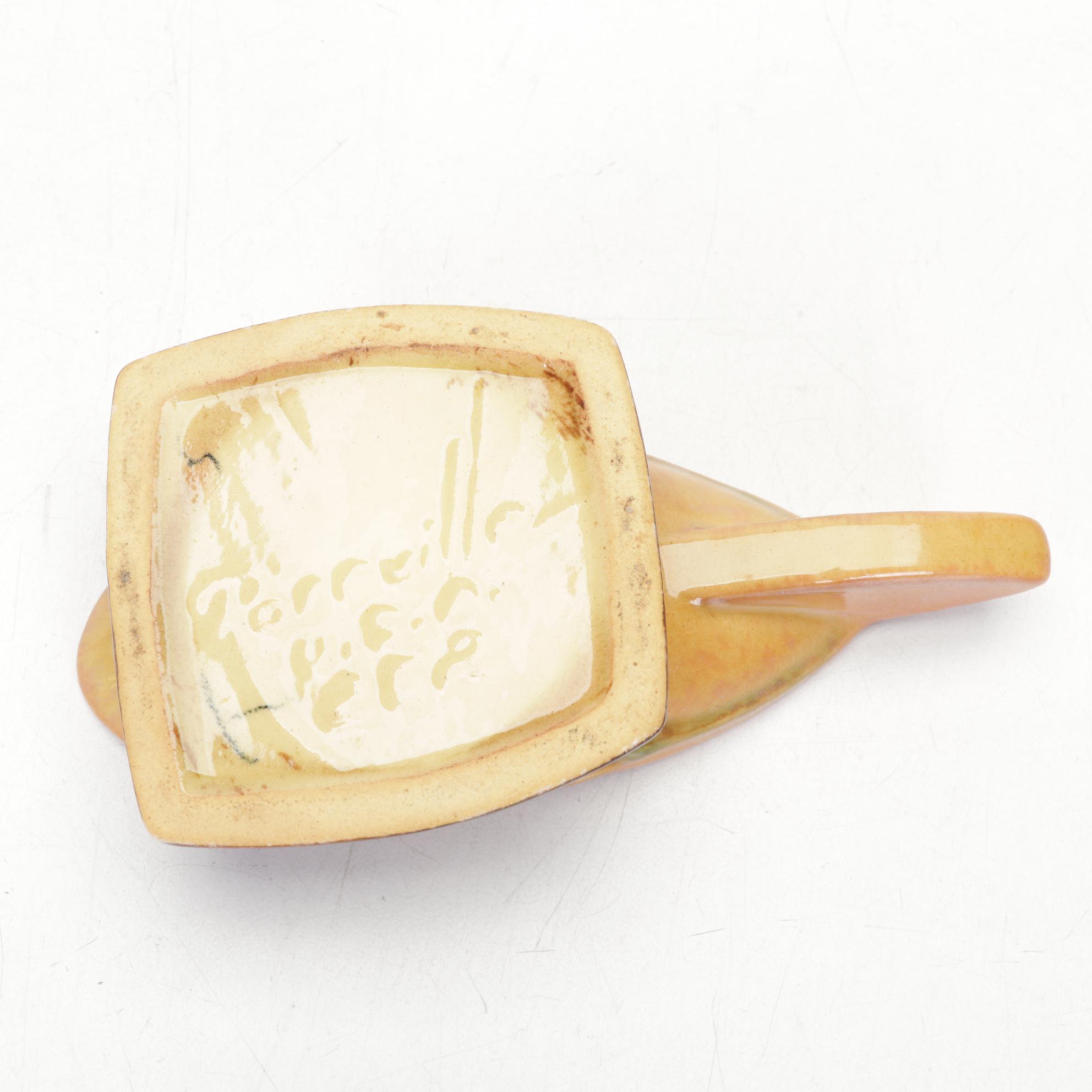 Art Deco Style Bankers Lamp, Roseville Candlestick, Pencil Sharpener and More