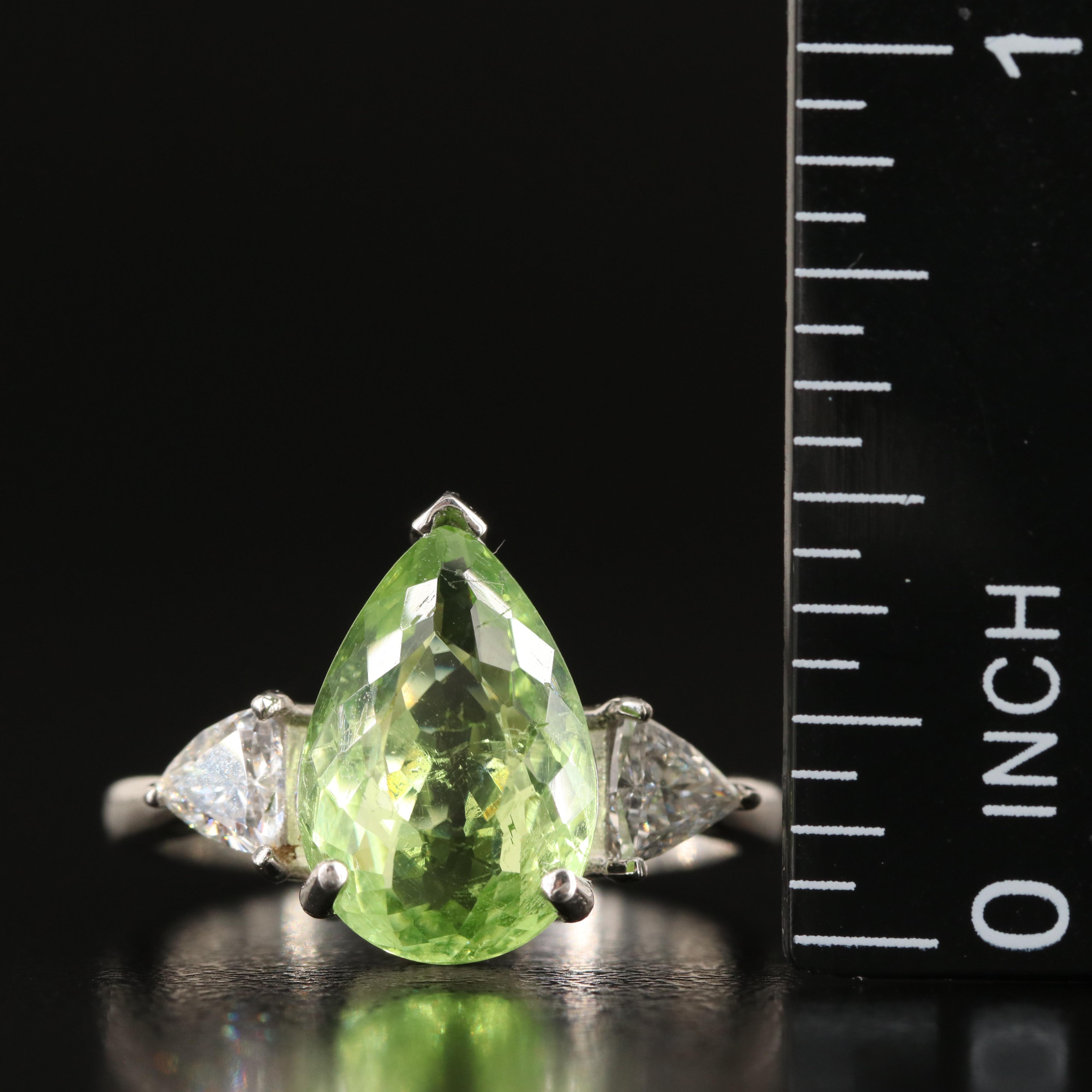 Platinum 3.55 CT Paraiba Tourmaline and Diamond Ring with GIA Report