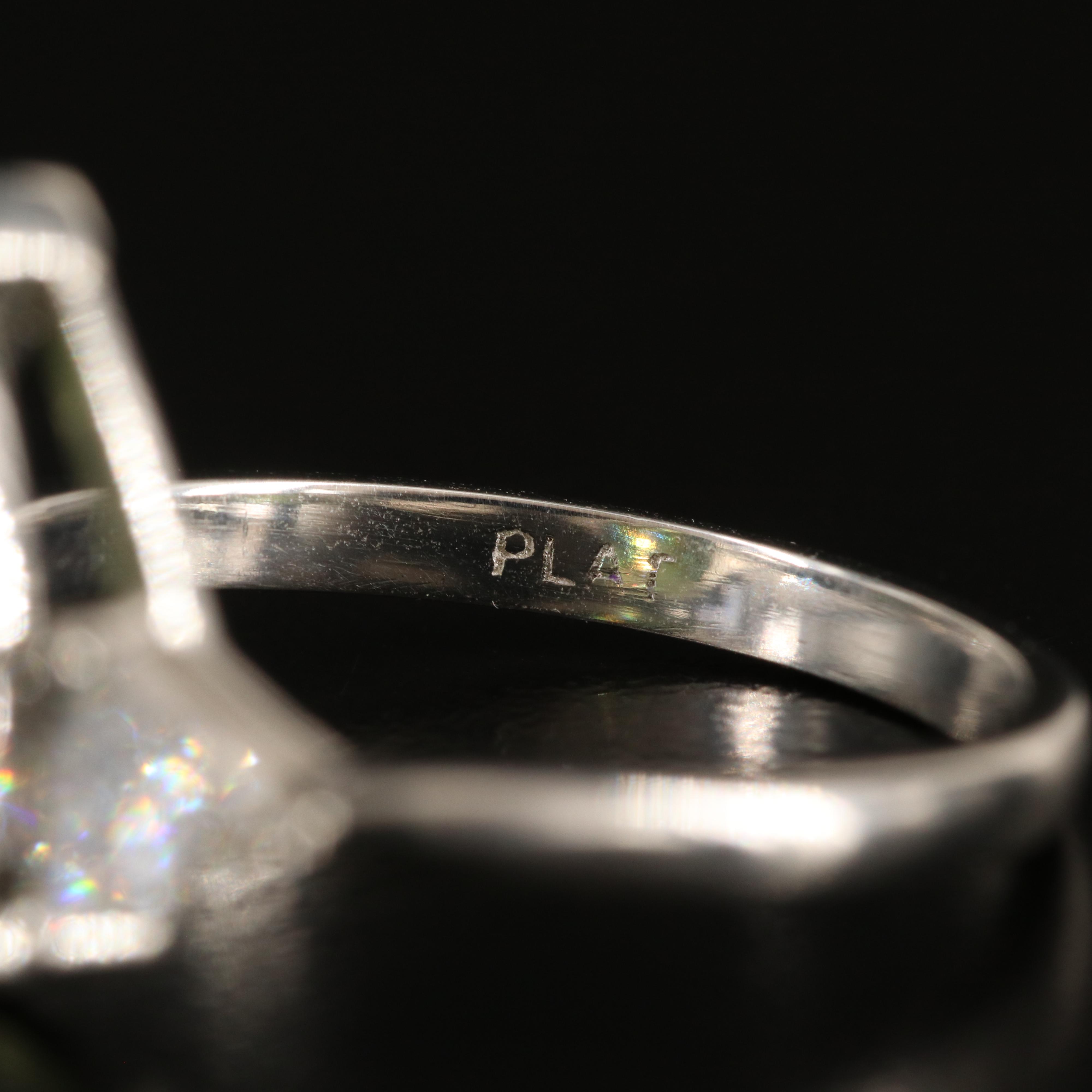 Platinum 3.55 CT Paraiba Tourmaline and Diamond Ring with GIA Report