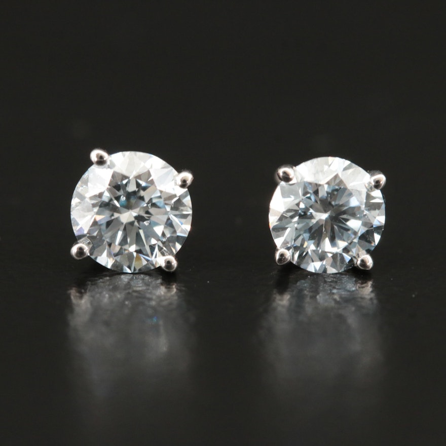 14K 1.23 CTW Lab Grown Diamond Stud Earrings