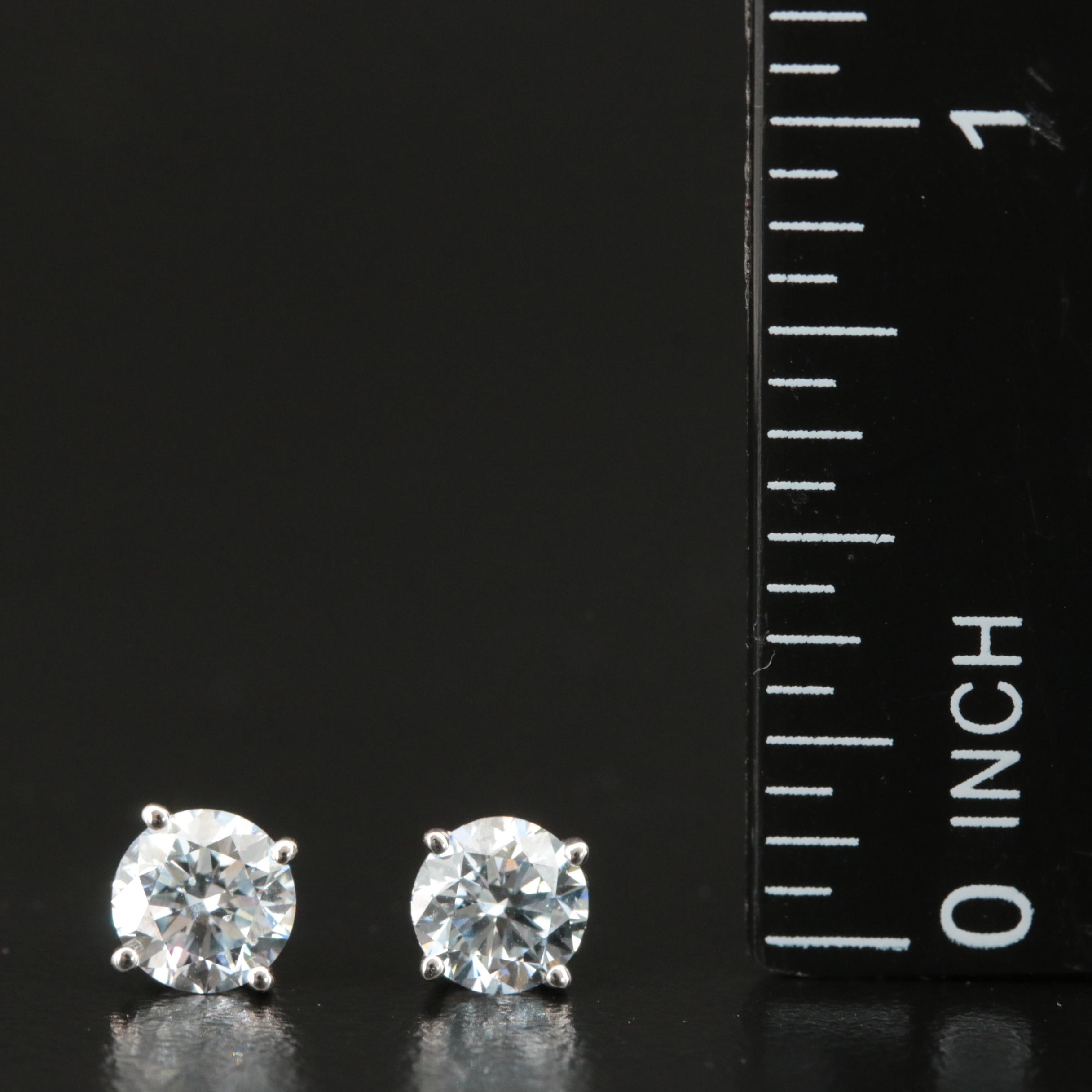 14K 1.23 CTW Lab Grown Diamond Stud Earrings