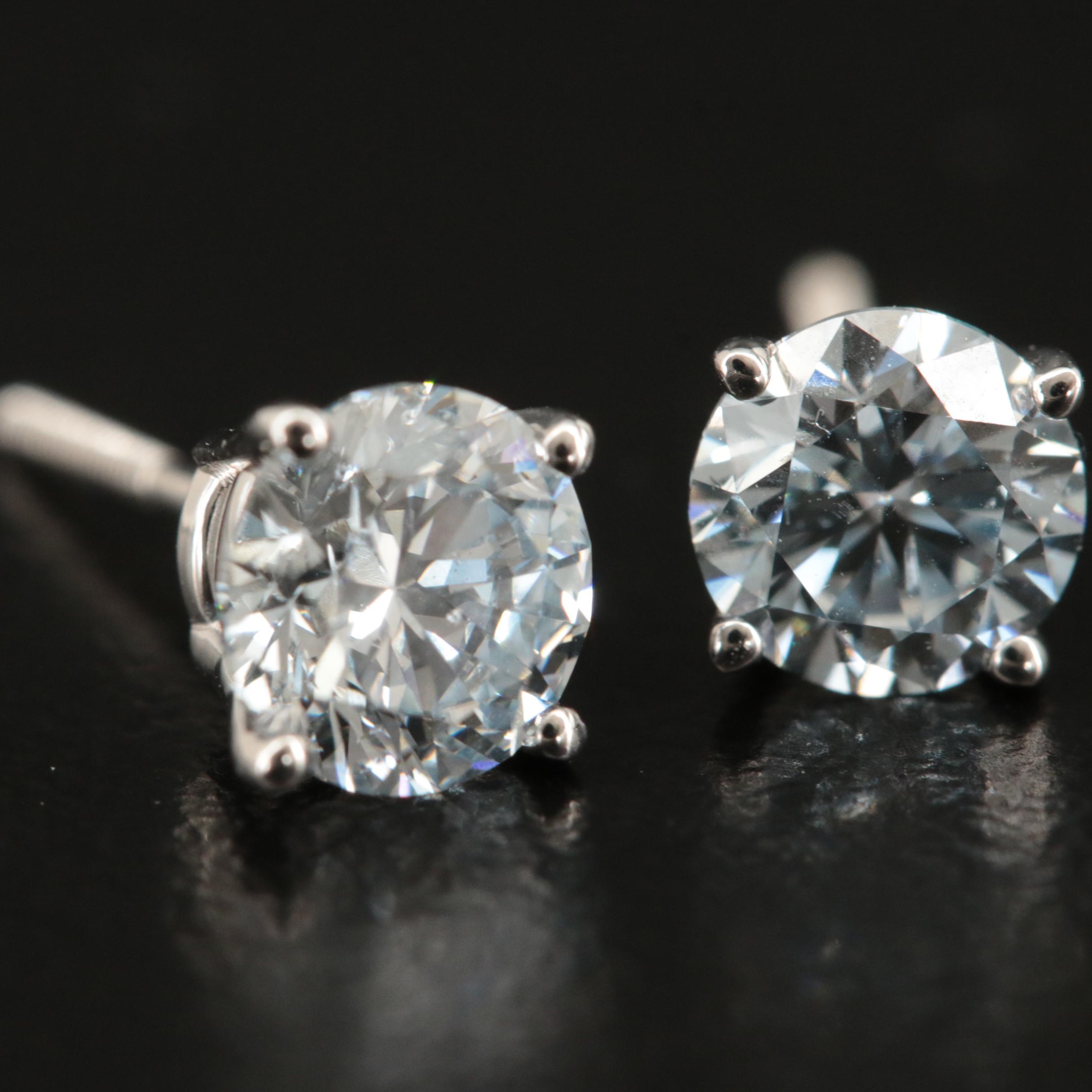 14K 1.23 CTW Lab Grown Diamond Stud Earrings