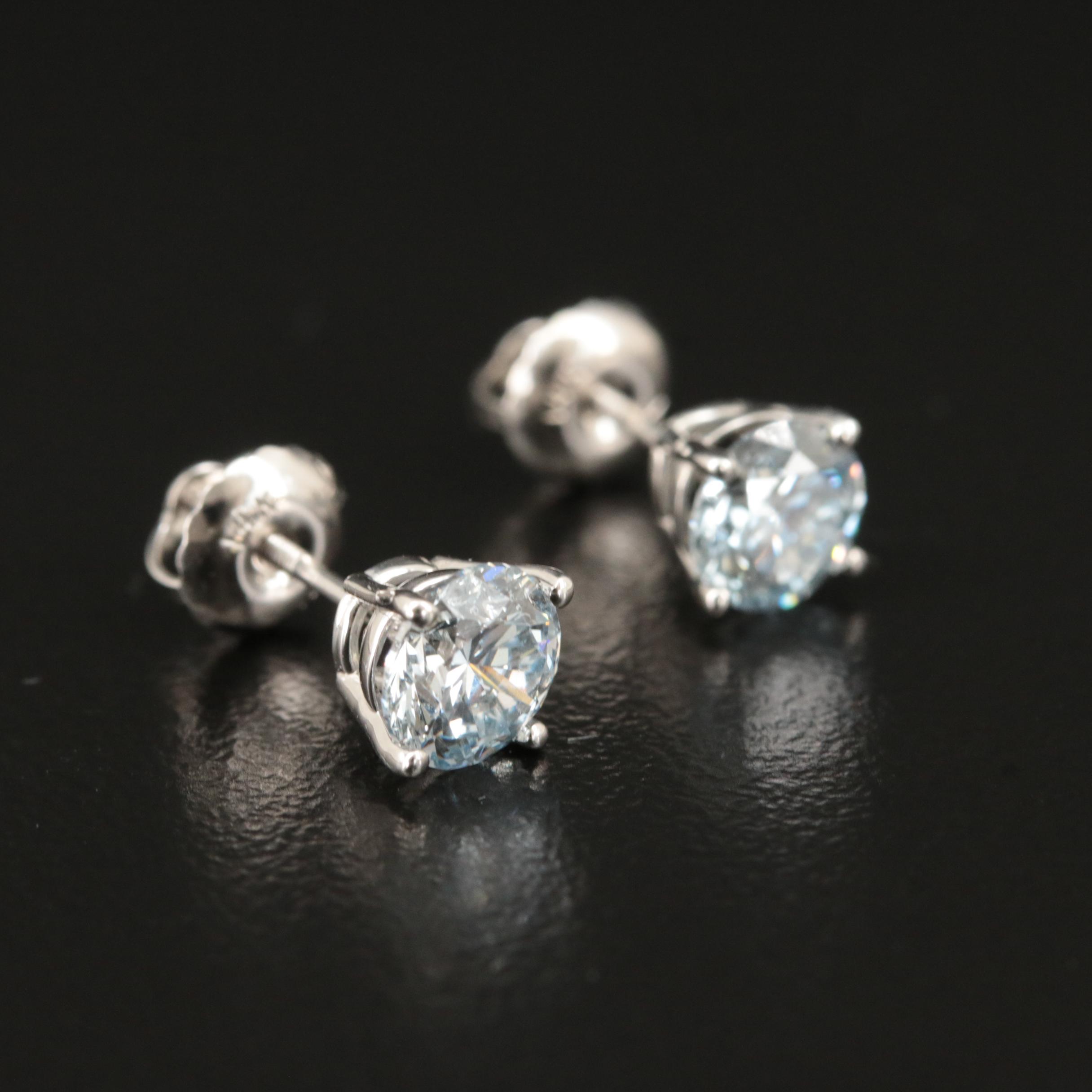 14K 1.23 CTW Lab Grown Diamond Stud Earrings