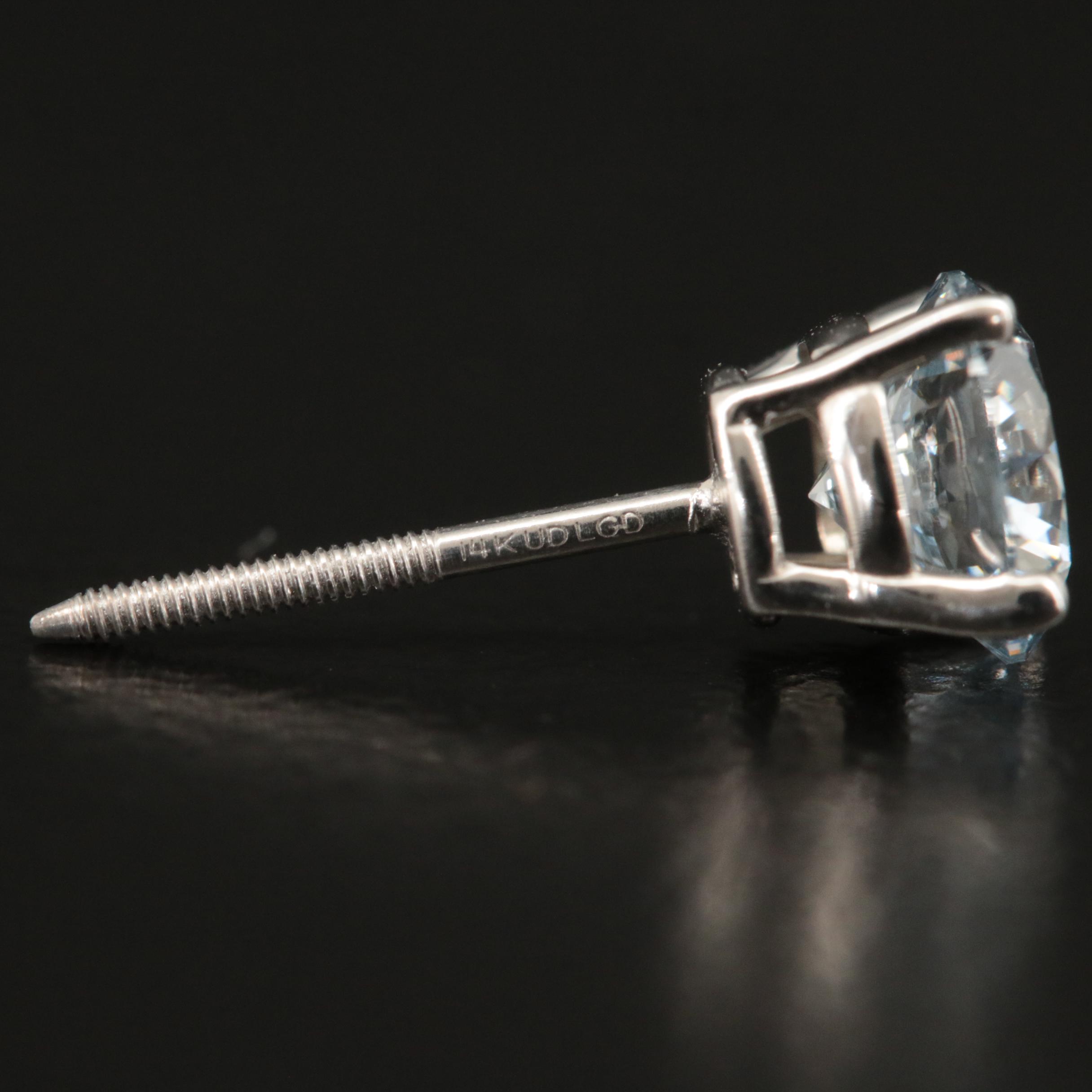 14K 1.23 CTW Lab Grown Diamond Stud Earrings