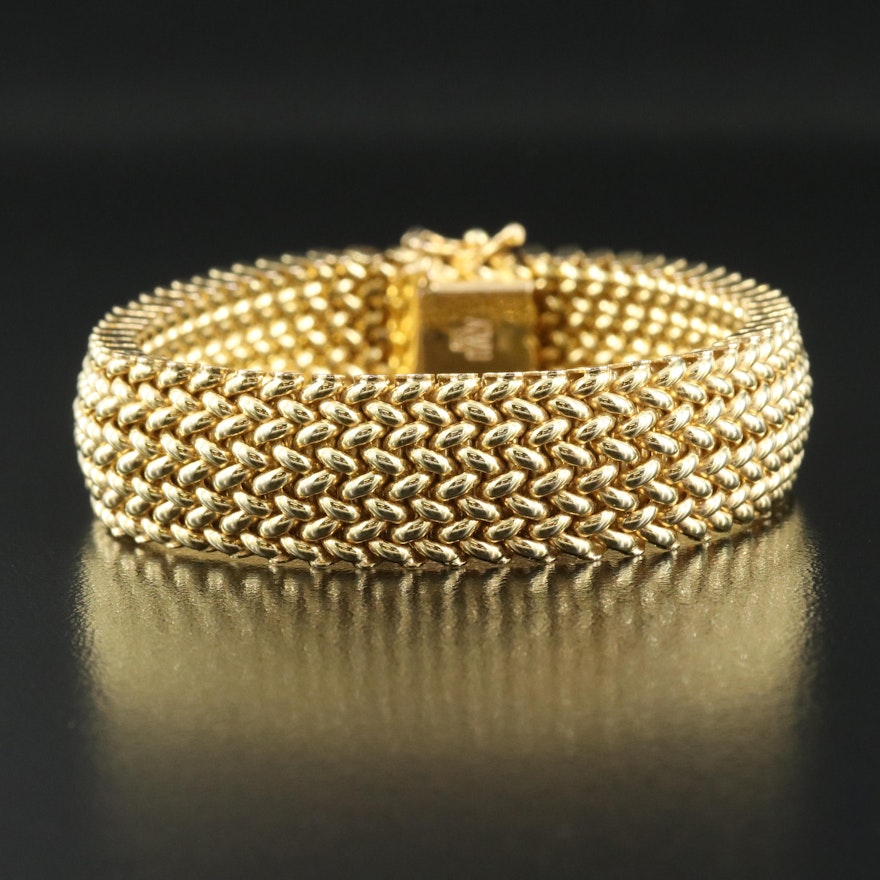 Italian 14K Mesh Bracelet