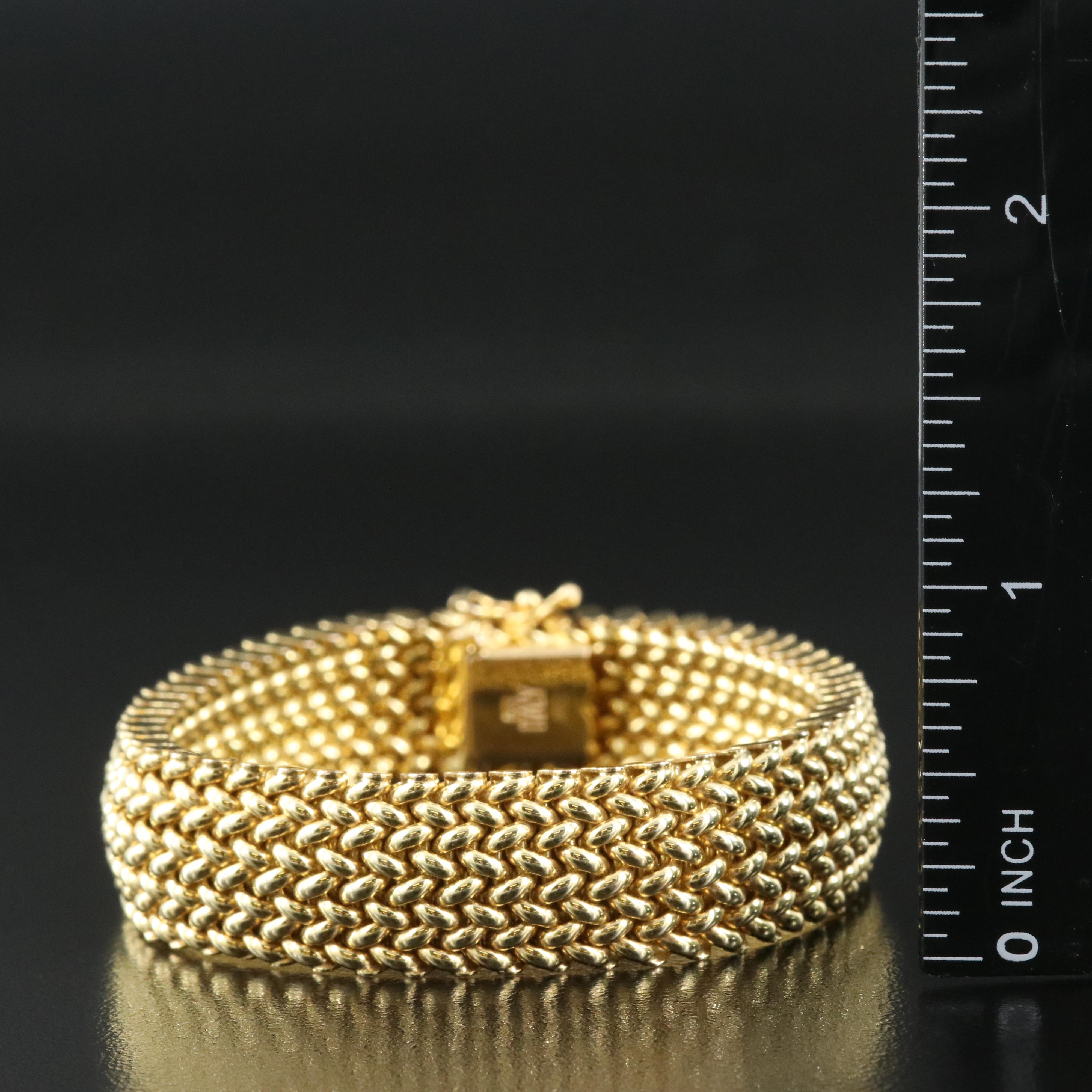 Italian 14K Mesh Bracelet