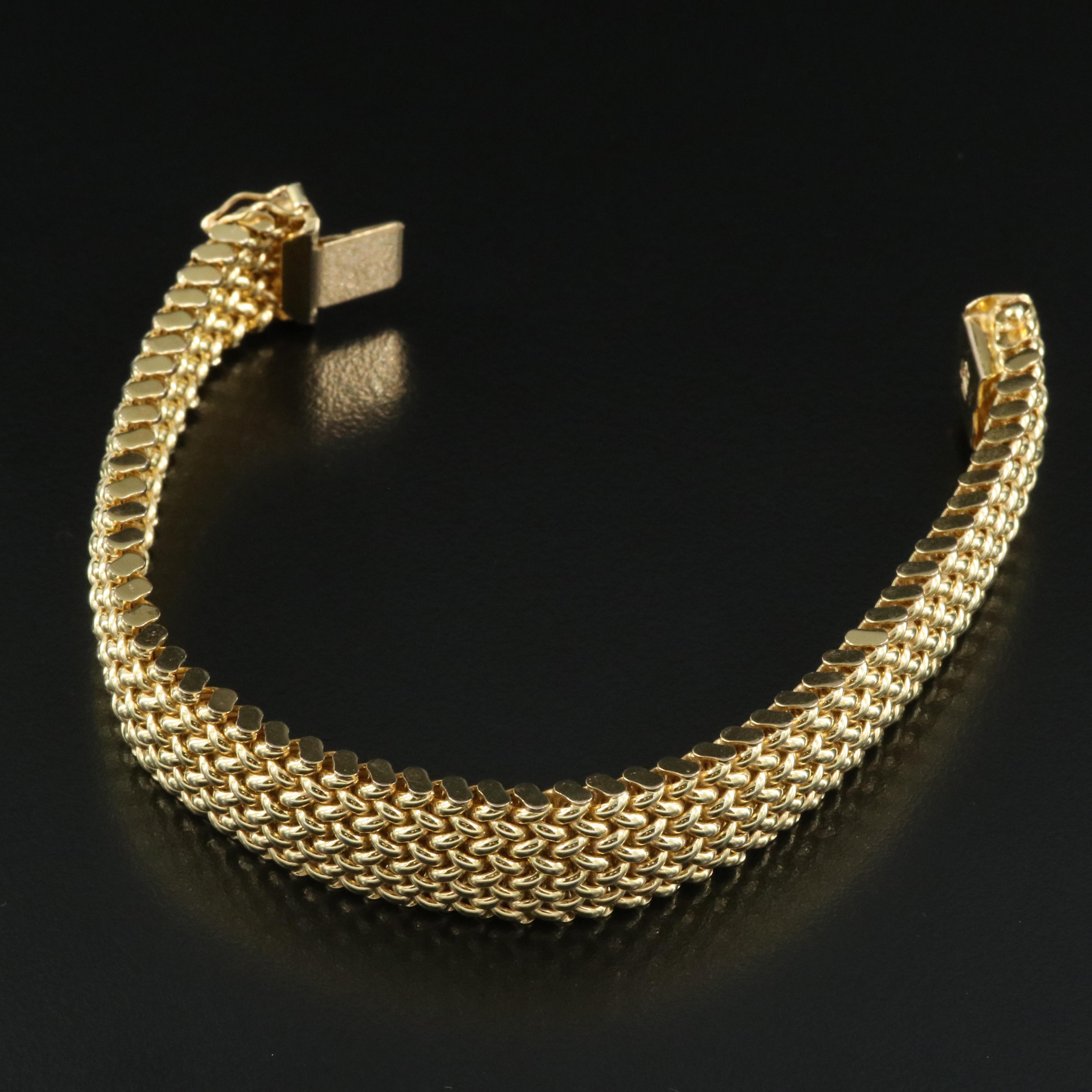 Italian 14K Mesh Bracelet