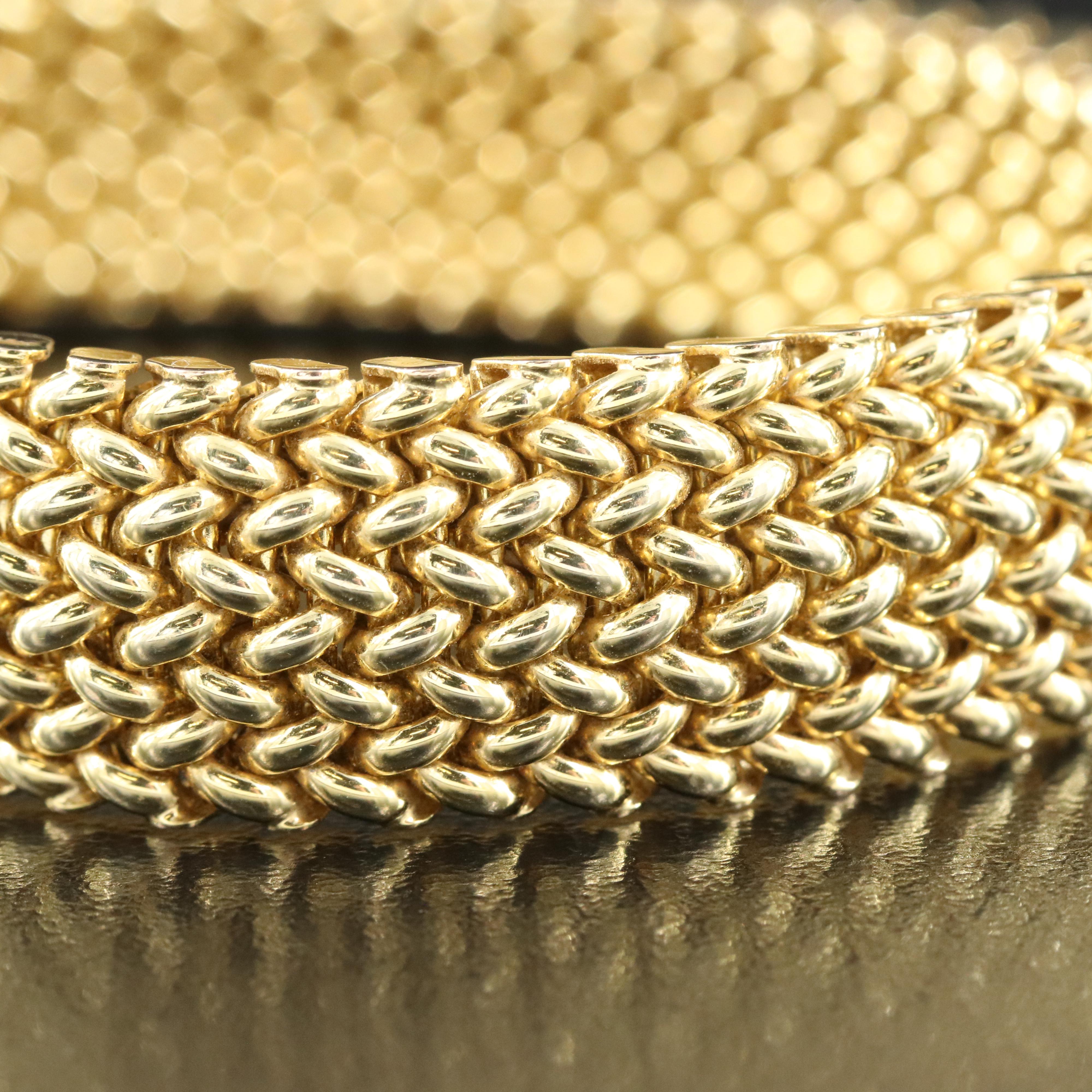 Italian 14K Mesh Bracelet