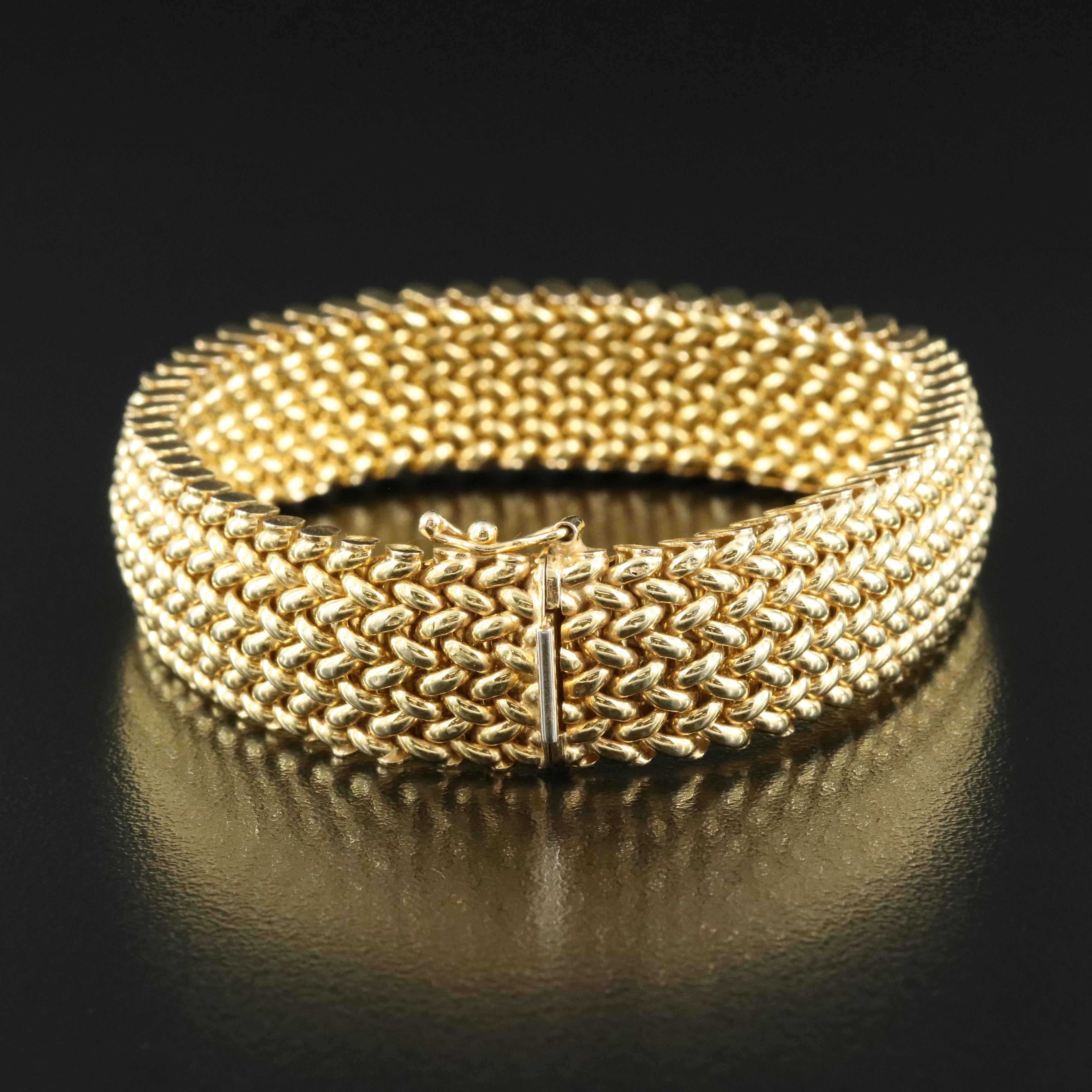 Italian 14K Mesh Bracelet