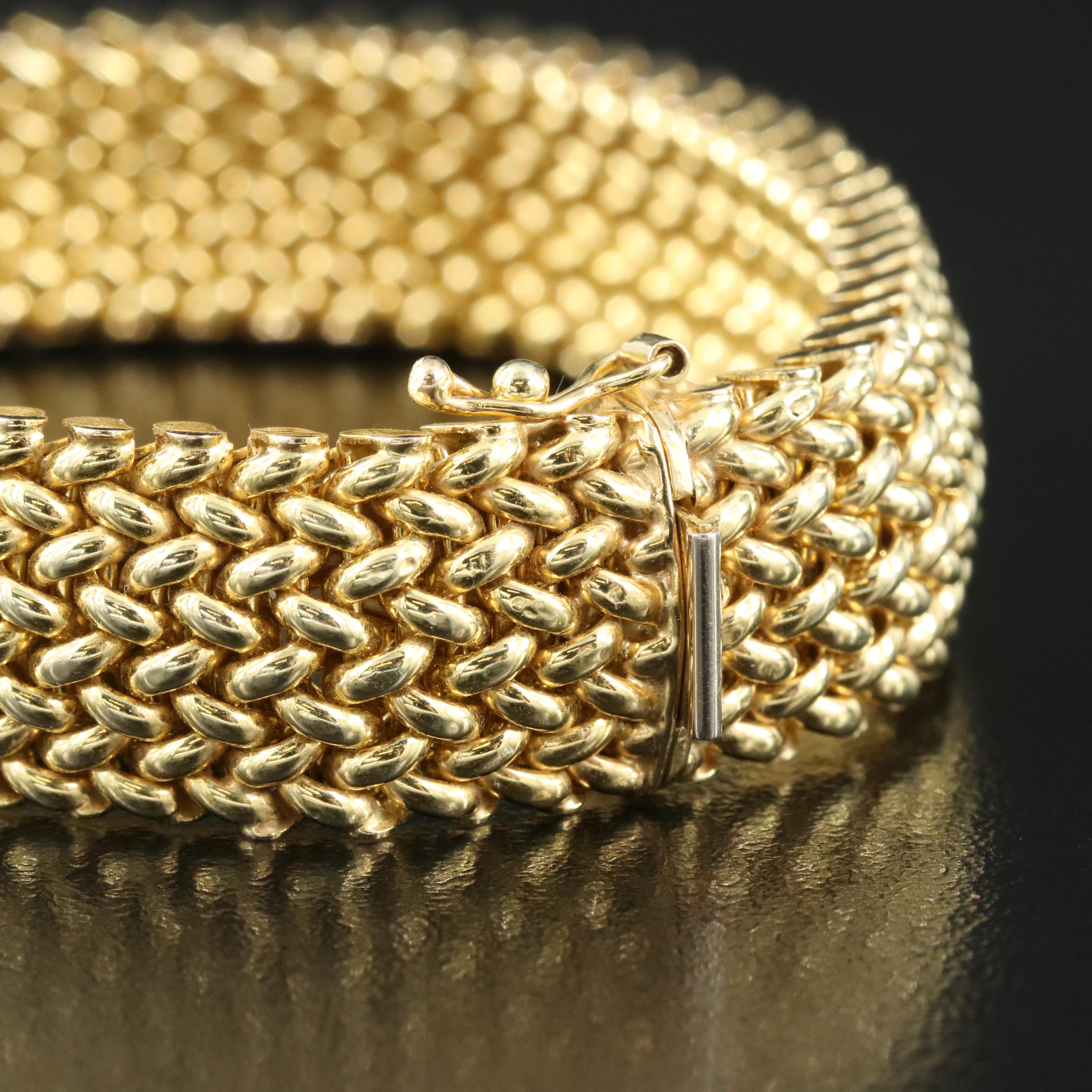 Italian 14K Mesh Bracelet