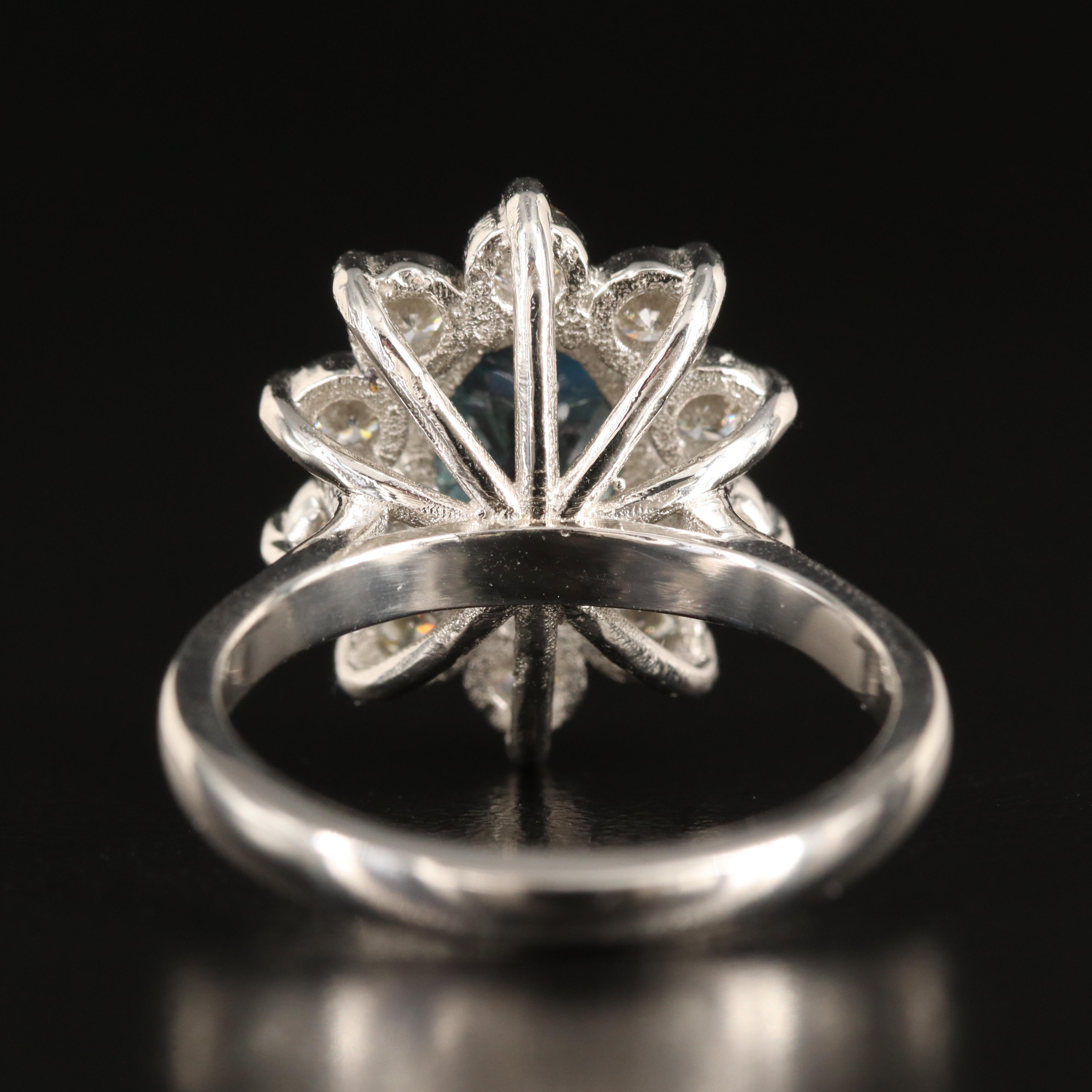 Platinum 1.99 CT Alexandrite and 1.00 CTW Diamond Ring with GIA Report