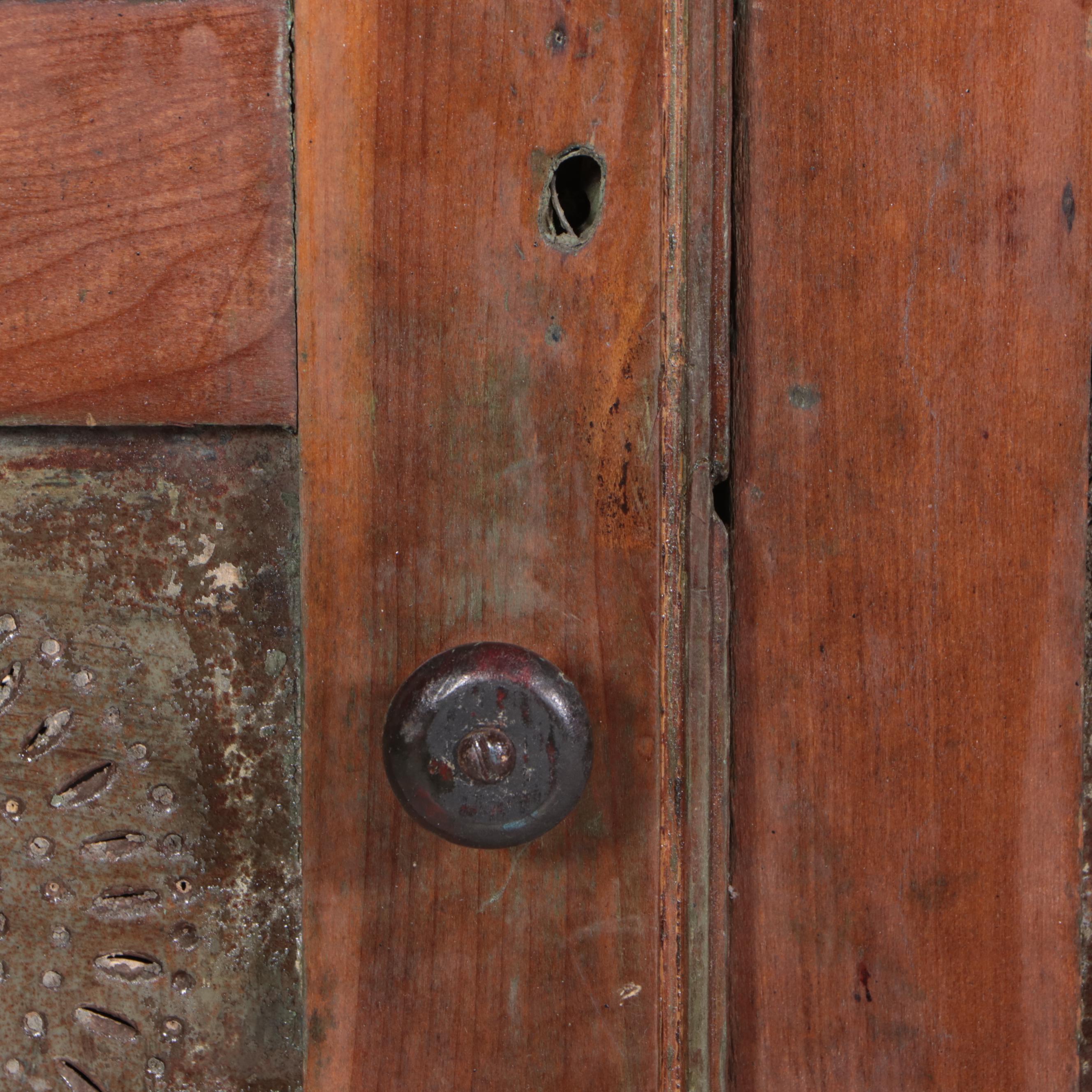 American Primitive Hardwood Four-Tin Pie Safe, 19th Century