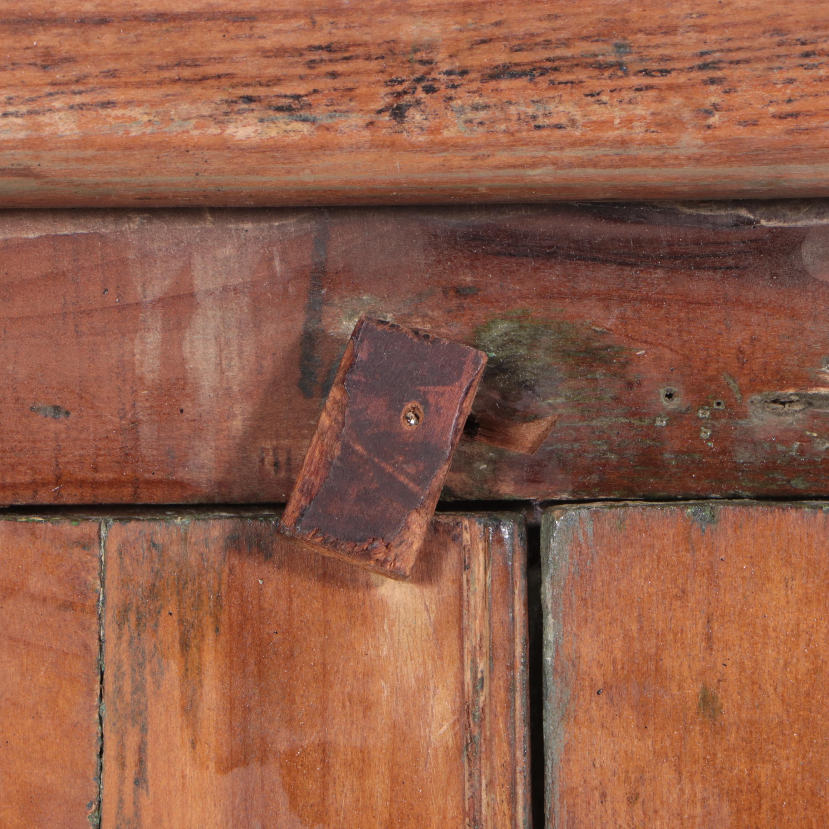 American Primitive Hardwood Four-Tin Pie Safe, 19th Century