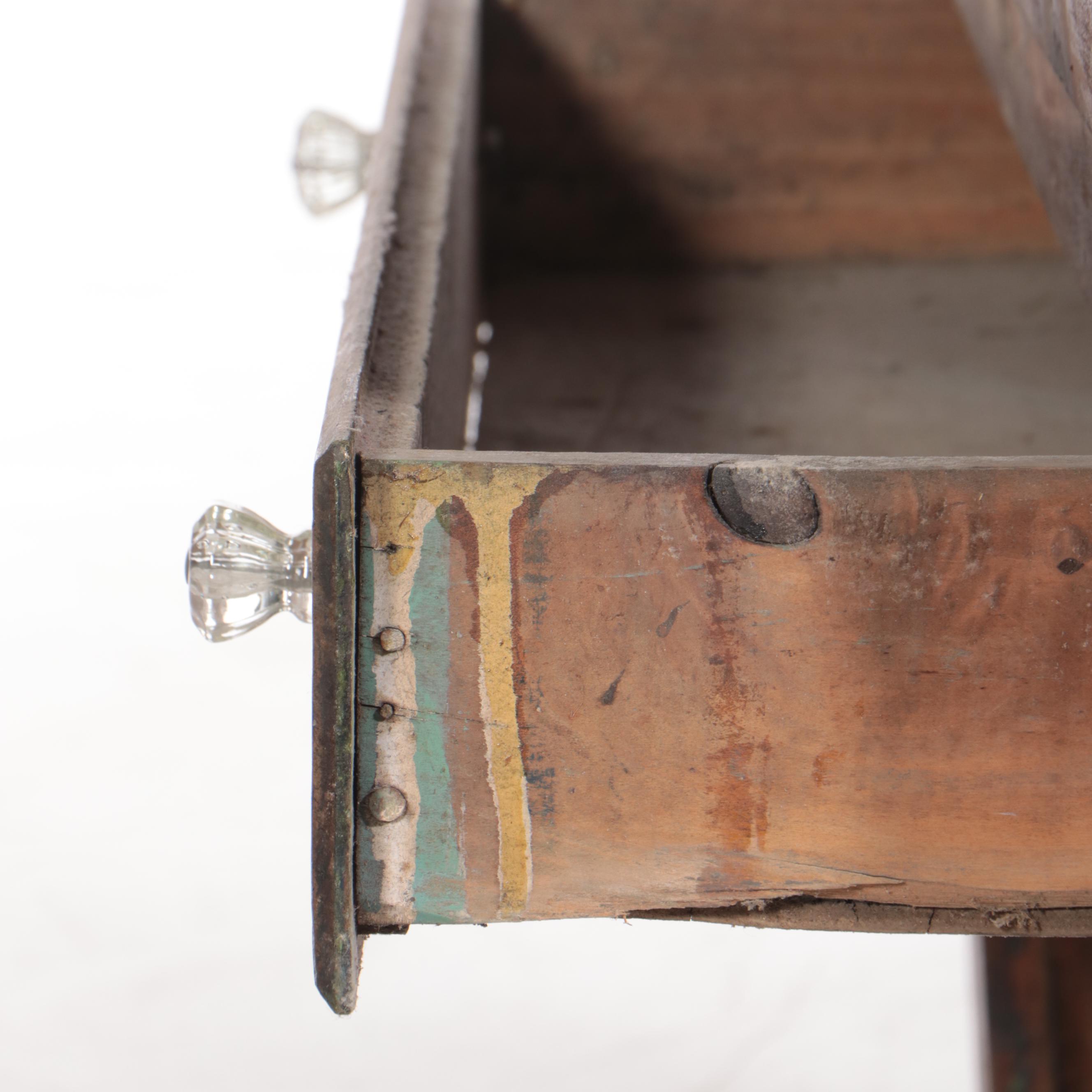 American Primitive Hardwood Four-Tin Pie Safe, 19th Century