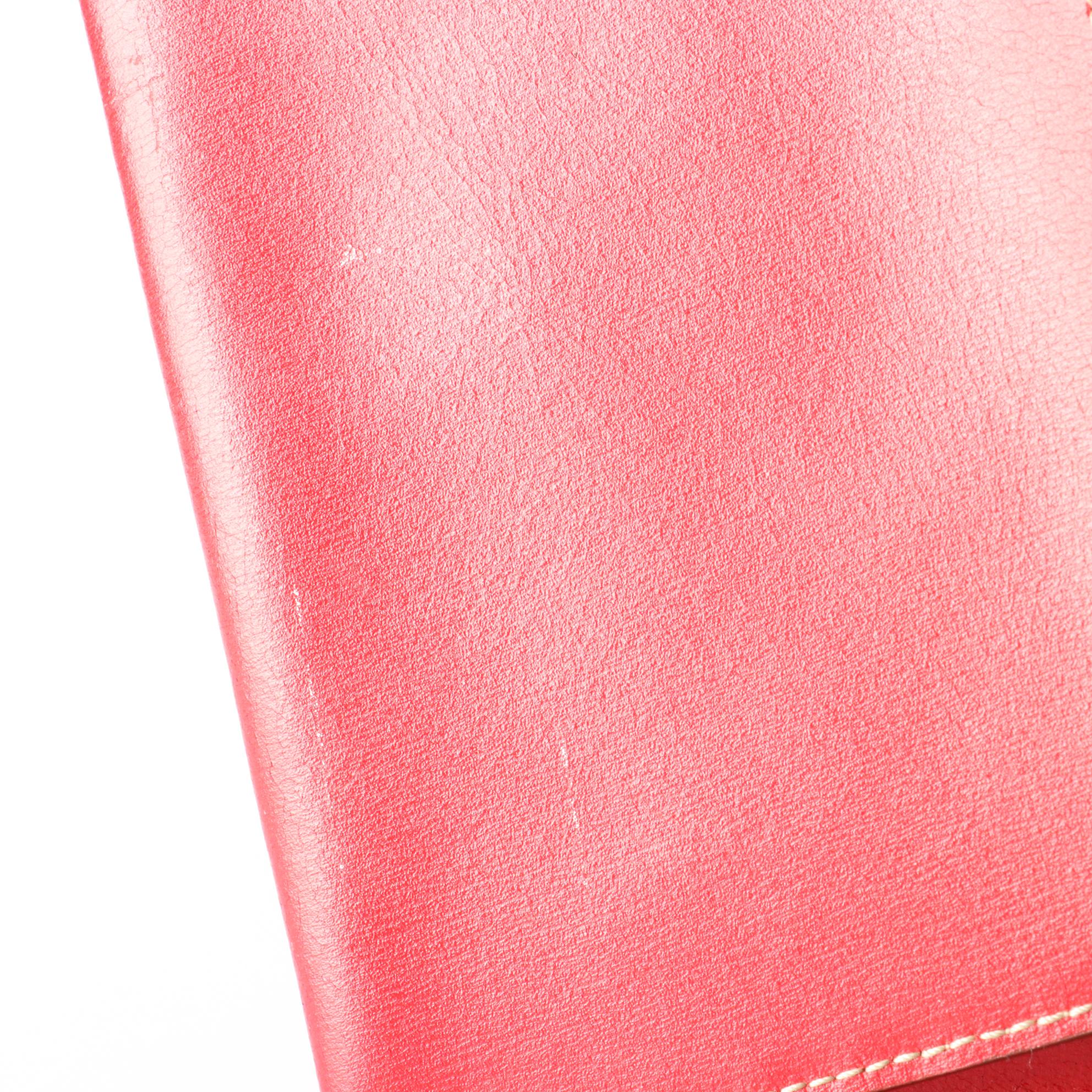 Prada Tote Bag with Pouch in Red Leather