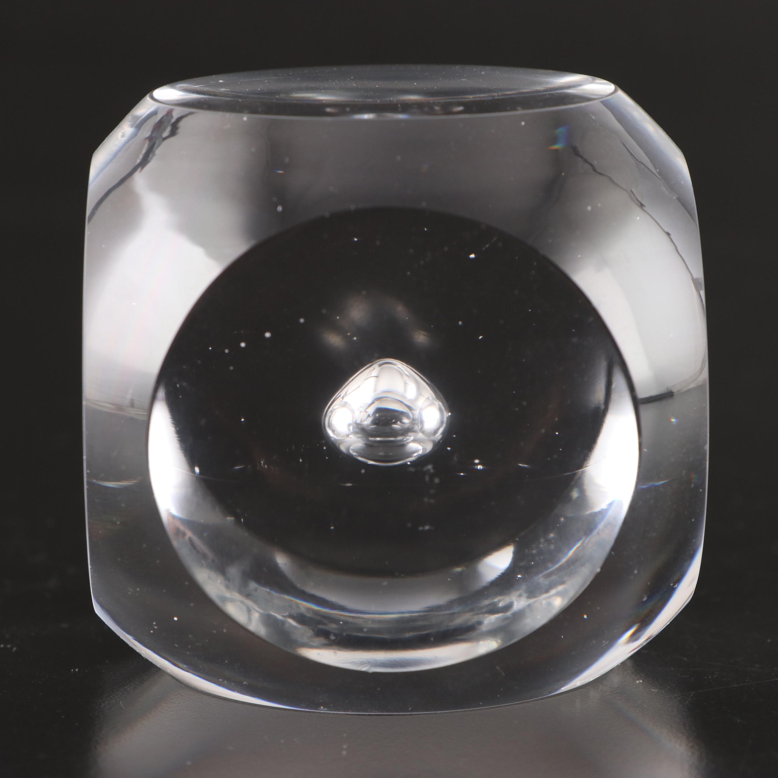 Waterford Crystal Golf Bag Figurine With Kosta and Other Glass Paperweight