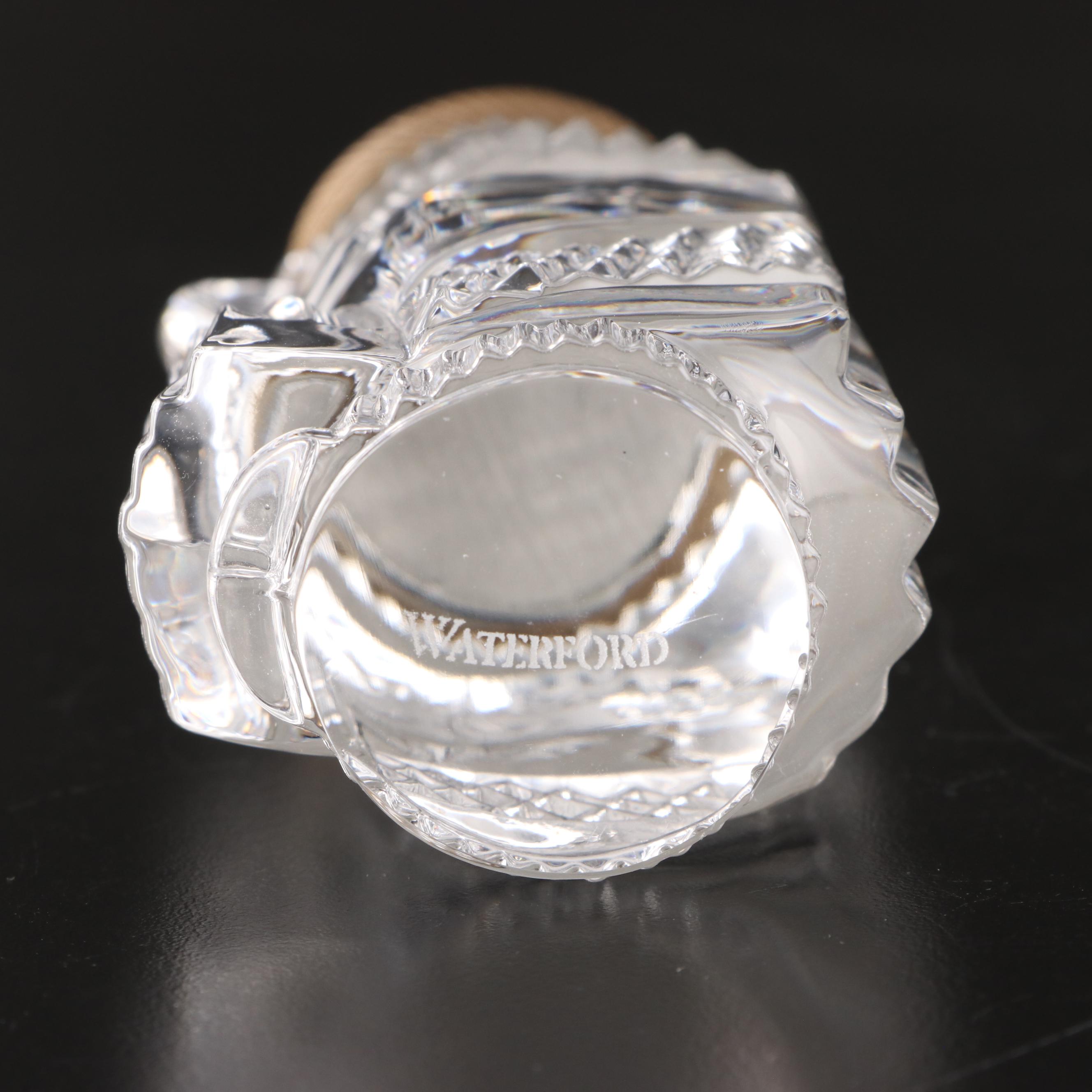 Waterford Crystal Golf Bag Figurine With Kosta and Other Glass Paperweight